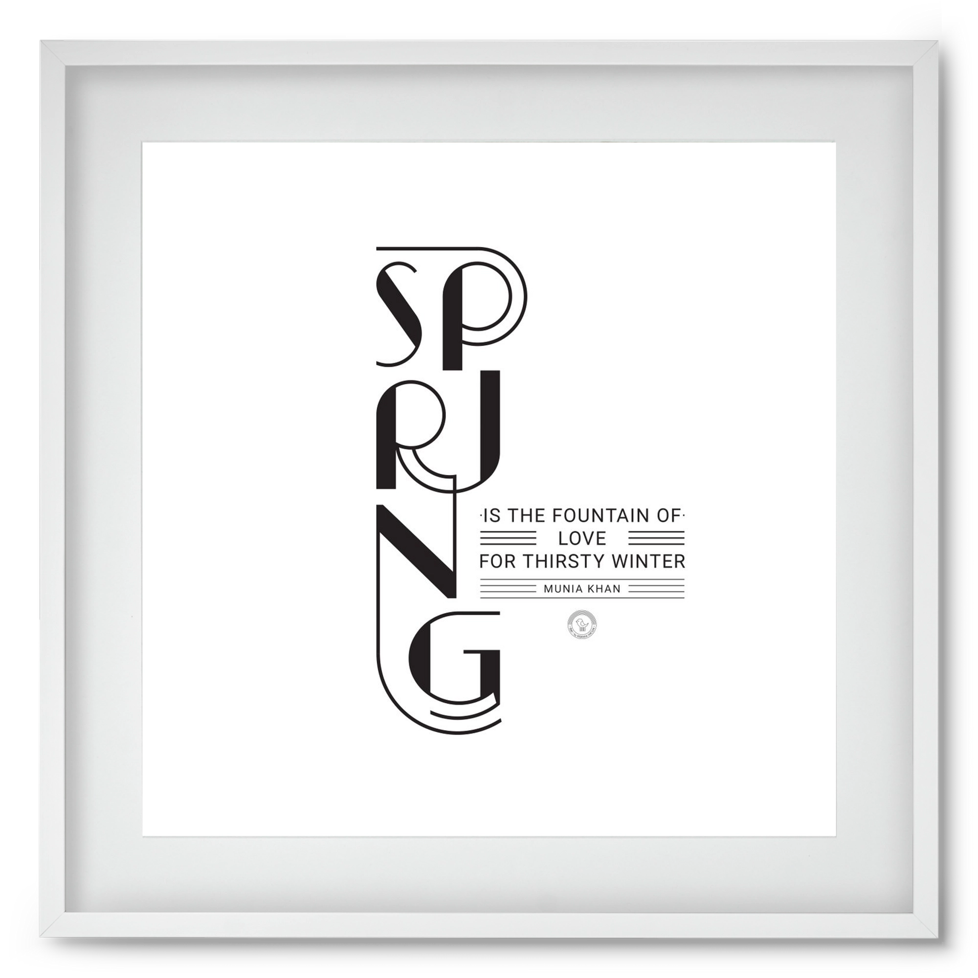 Spring, 50x50 cm (40x40 cm), Fehér keret, paszpartuval