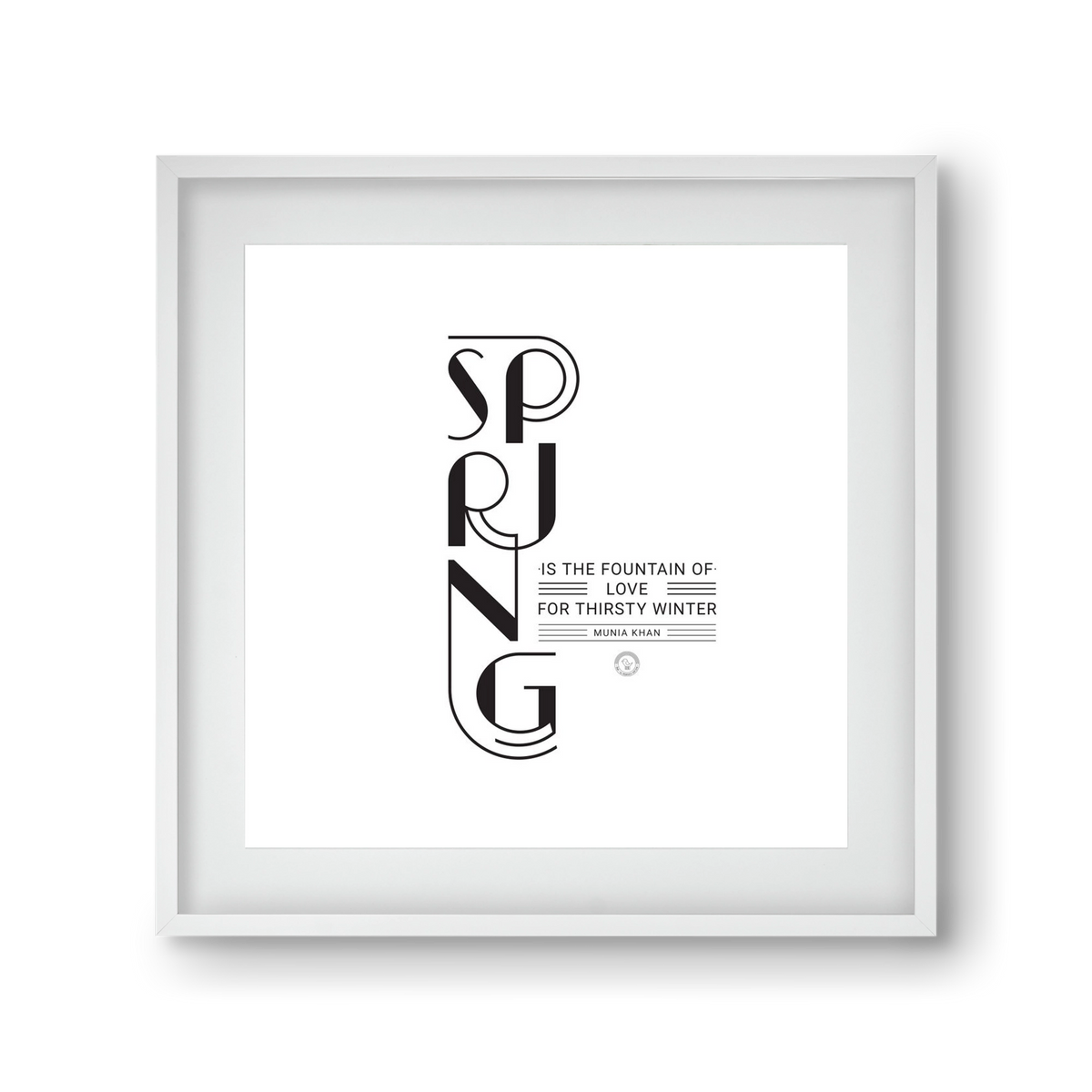 Spring, 30x30 cm (20x20 cm), Fehér keret, paszpartuval