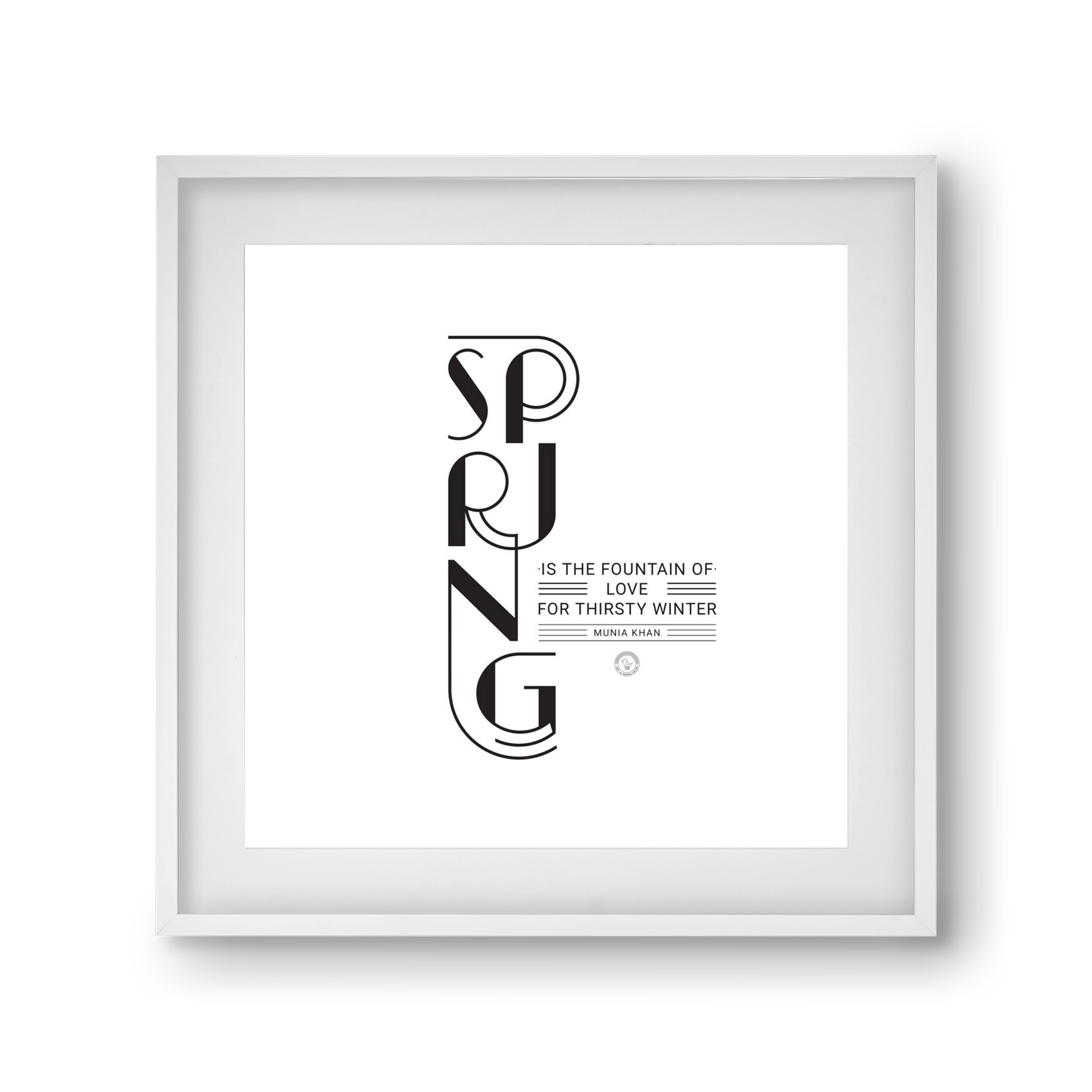 Spring, 30x30 cm (20x20 cm), Fehér keret, paszpartuval