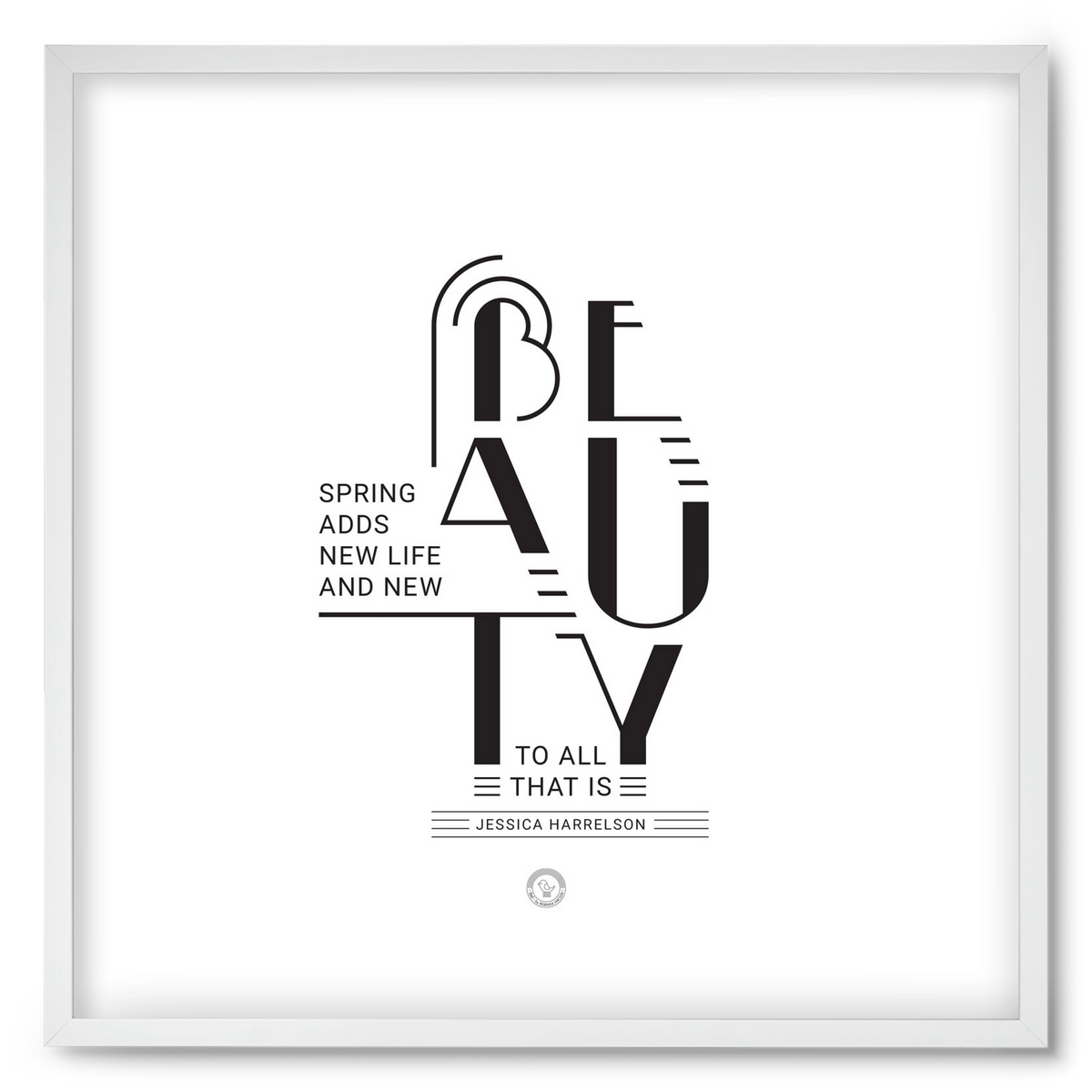 BEAUTY, 50x50 cm (50x50 cm), Fehér keret