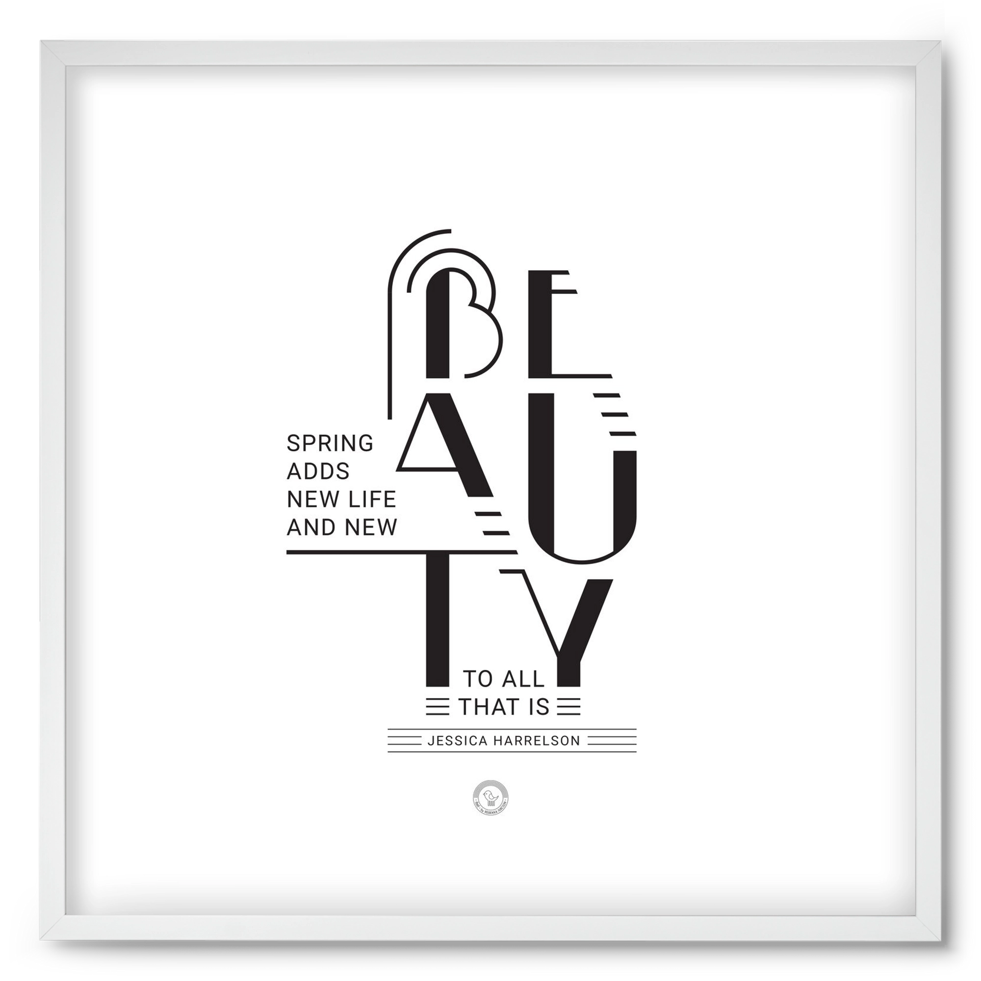 BEAUTY, 50x50 cm (50x50 cm), Fehér keret