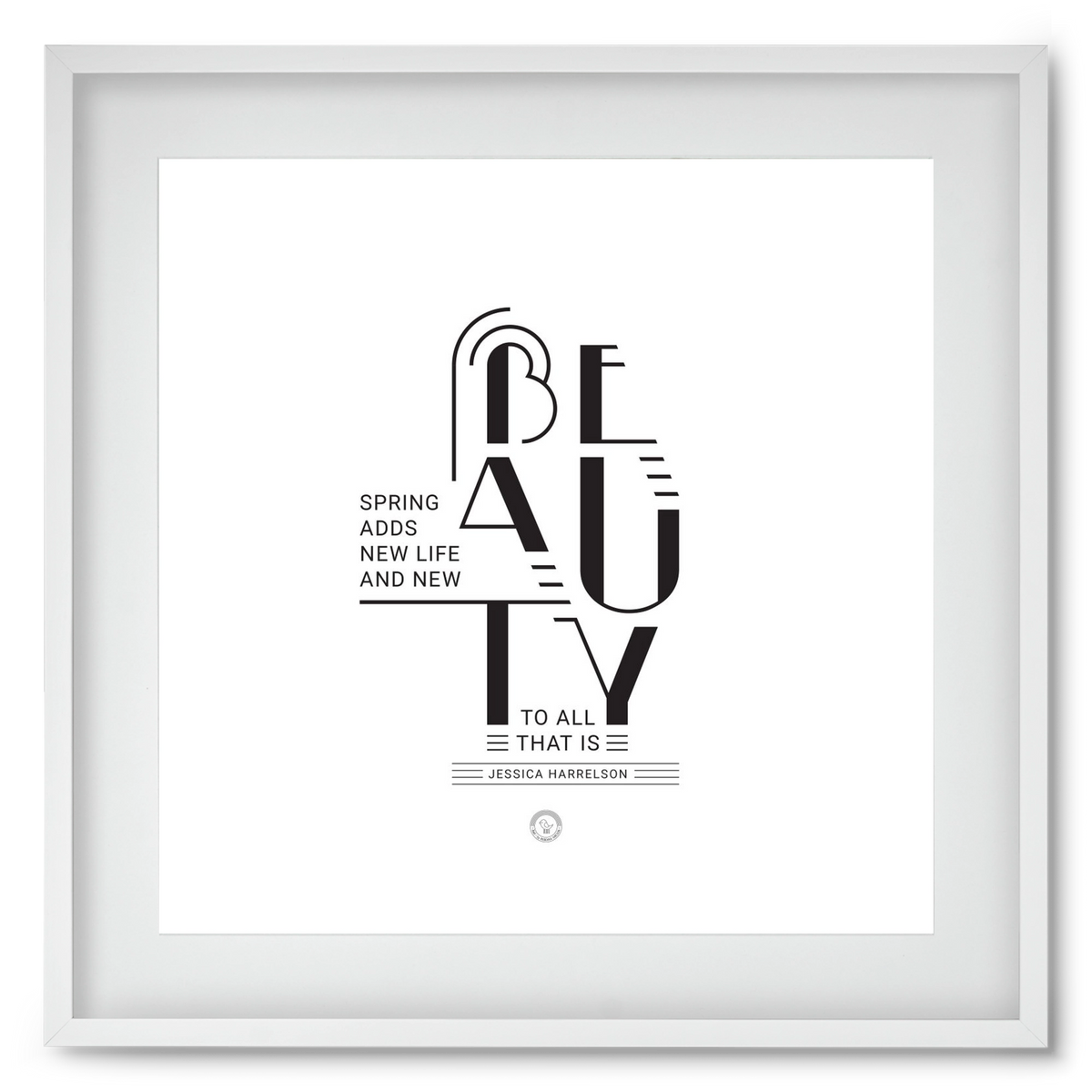 BEAUTY, 50x50 cm (40x40 cm), Fehér keret, paszpartuval