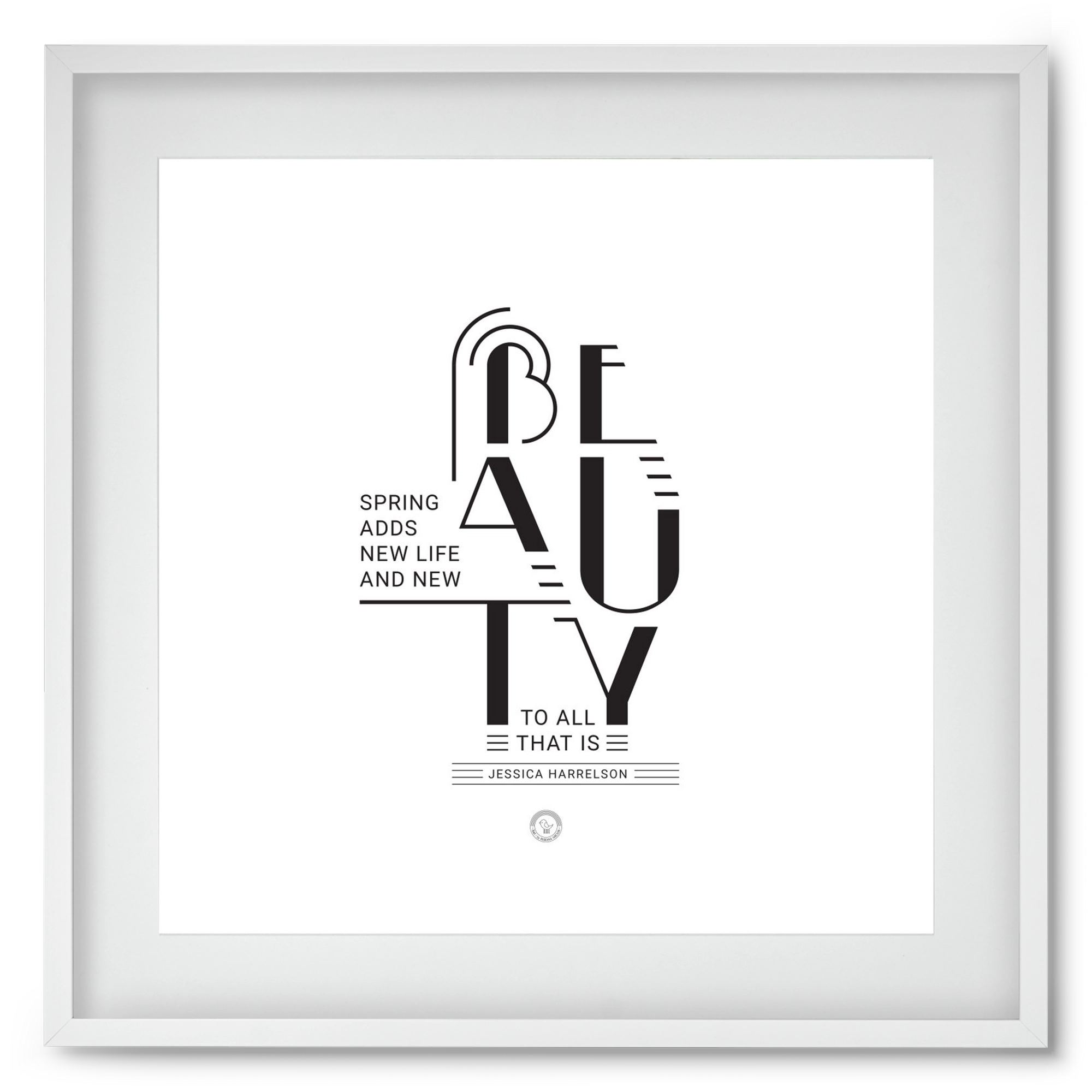 BEAUTY, 50x50 cm (40x40 cm), Fehér keret, paszpartuval