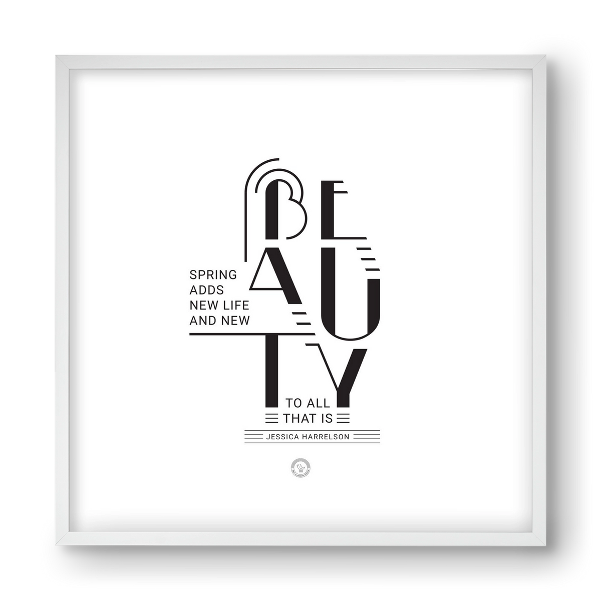 BEAUTY, 40x40 cm (40x40 cm), Fehér keret