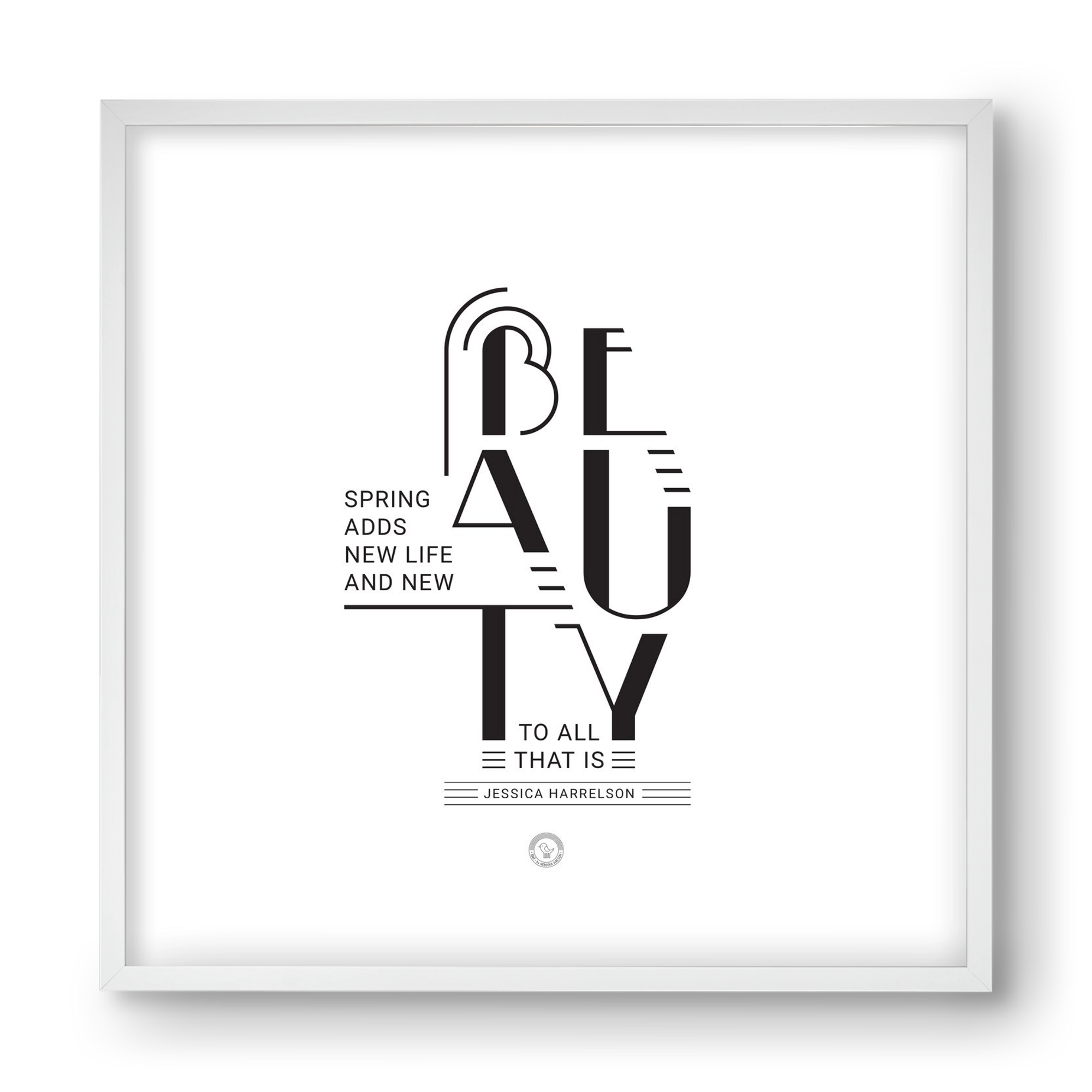 BEAUTY, 40x40 cm (40x40 cm), Fehér keret