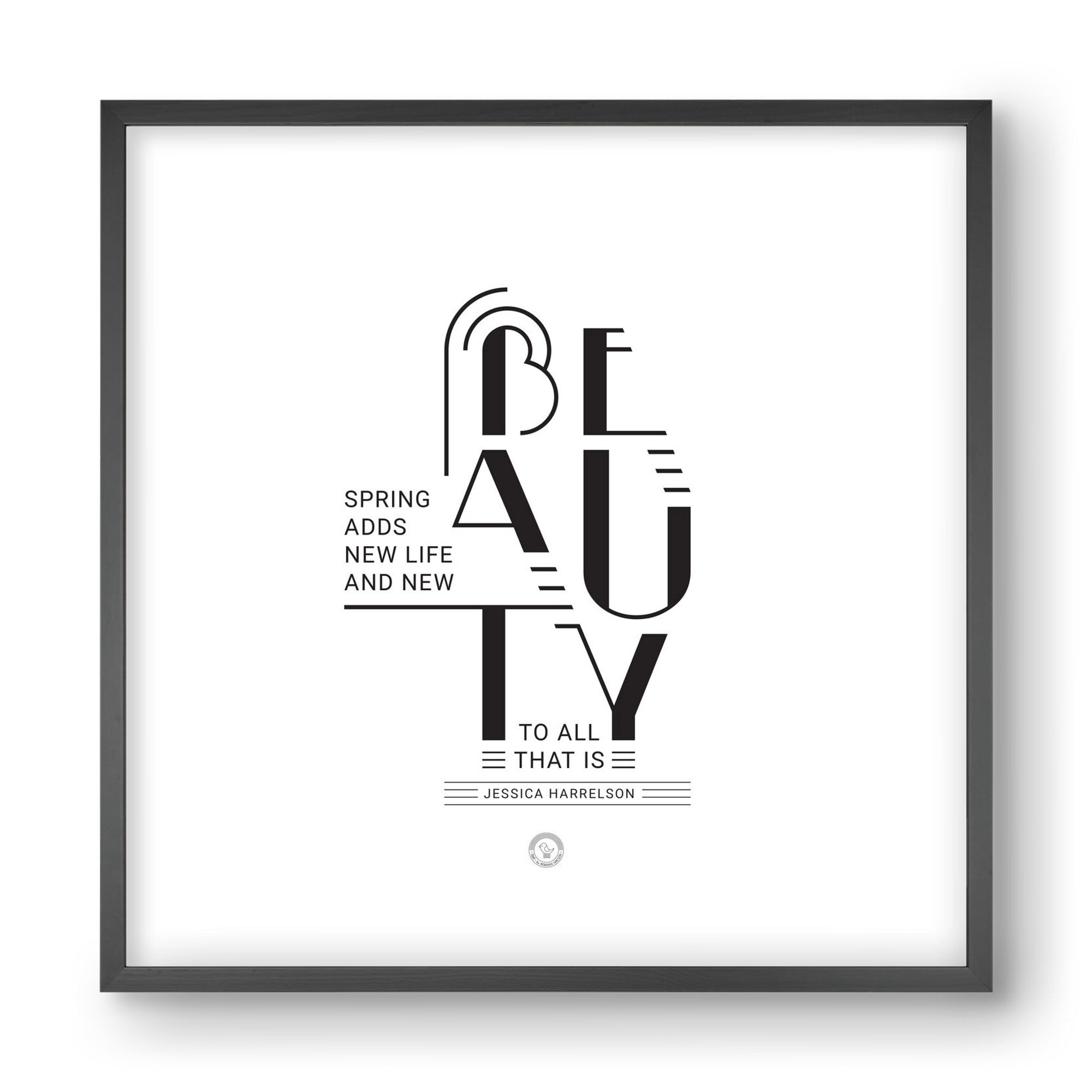 BEAUTY, 40x40 cm (40x40 cm), Fekete keret