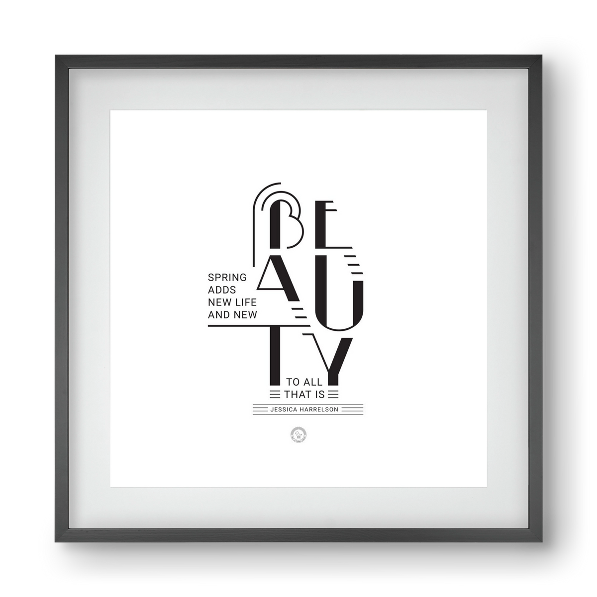 BEAUTY, 40x40 cm (30x30 cm), Fekete keret, paszpartuval