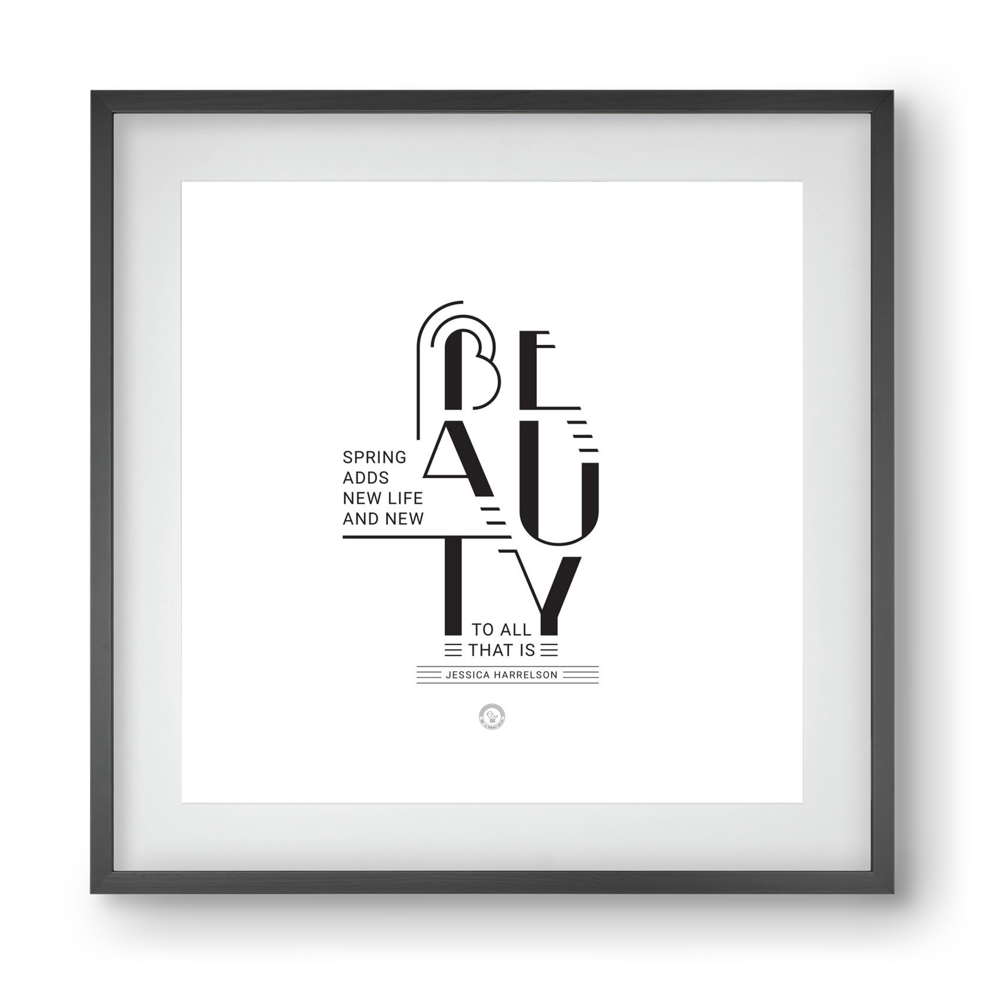 BEAUTY, 40x40 cm (30x30 cm), Fekete keret, paszpartuval