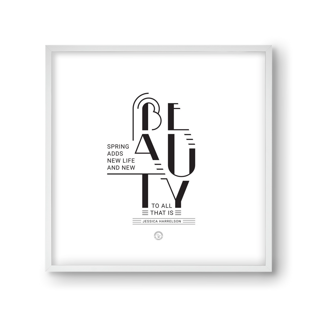 BEAUTY, 30x30 cm (30x30 cm), Fehér keret