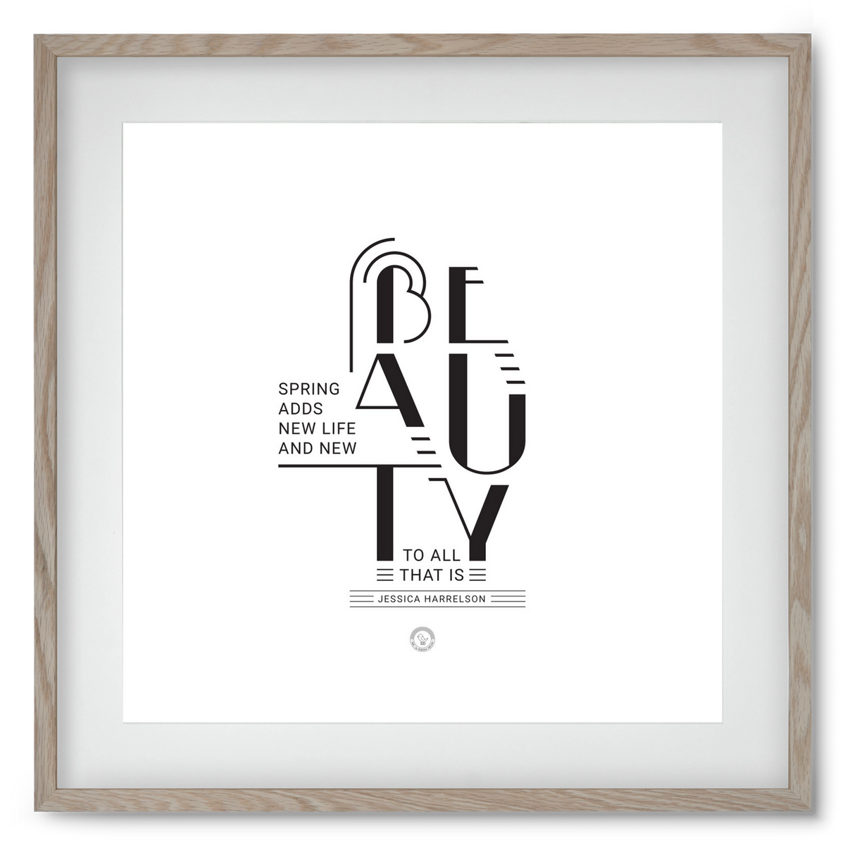 BEAUTY, 50x50 cm (40x40 cm), Tölgy keret, paszpartuval