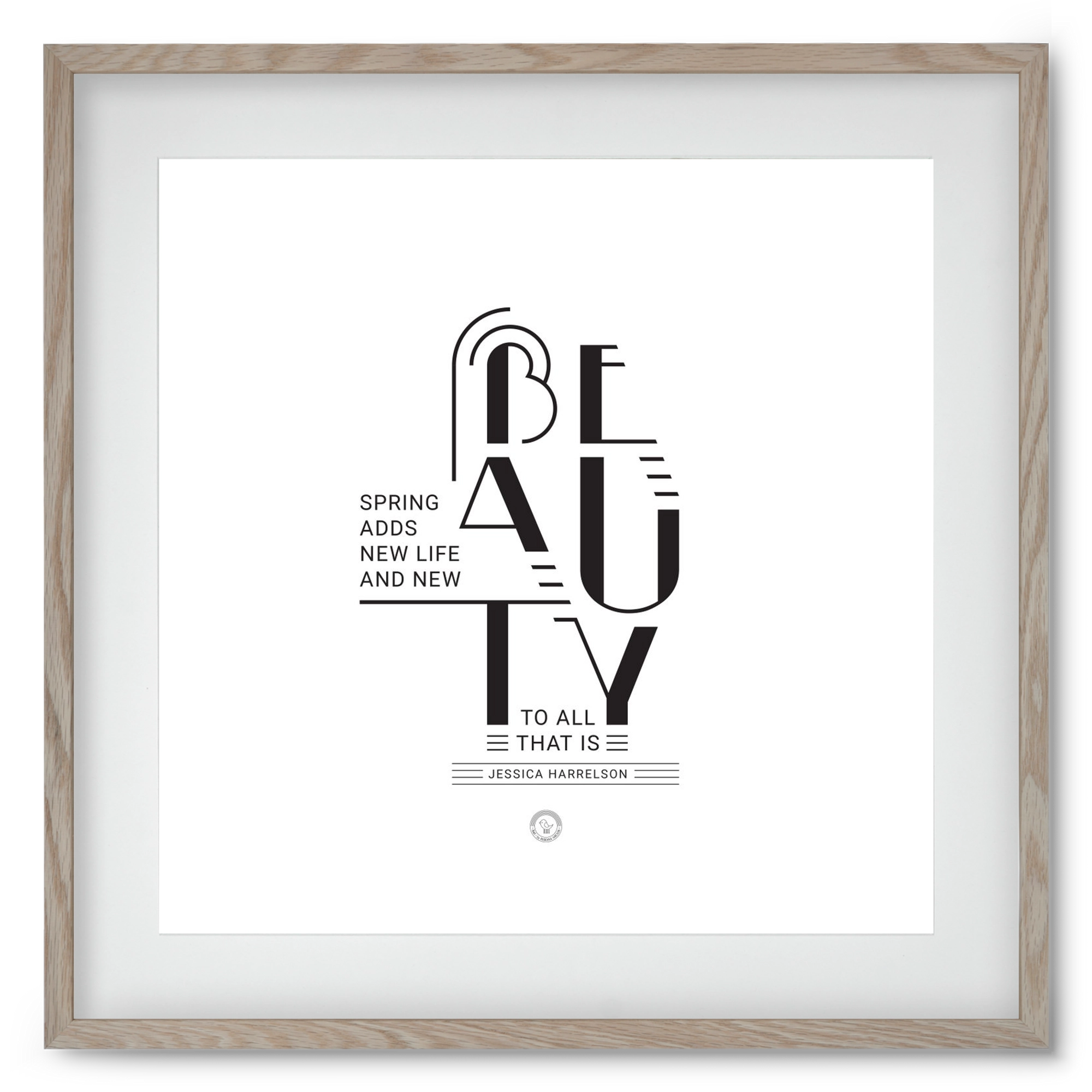 BEAUTY, 50x50 cm (40x40 cm), Tölgy keret, paszpartuval