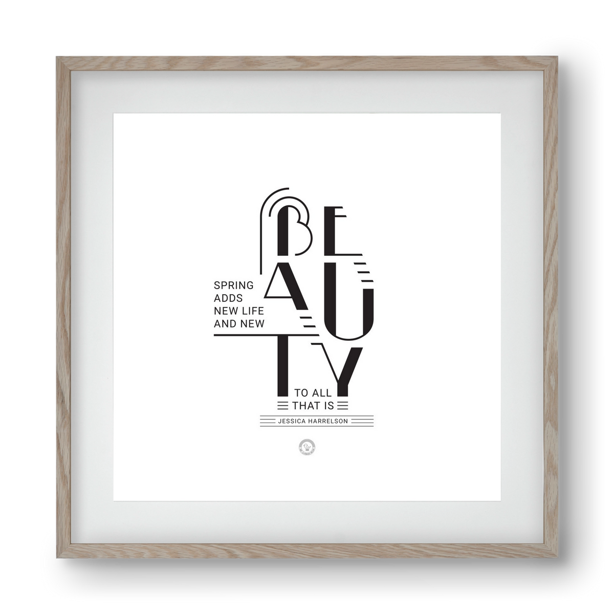 BEAUTY, 40x40 cm (30x30 cm), Tölgy keret, paszpartuval