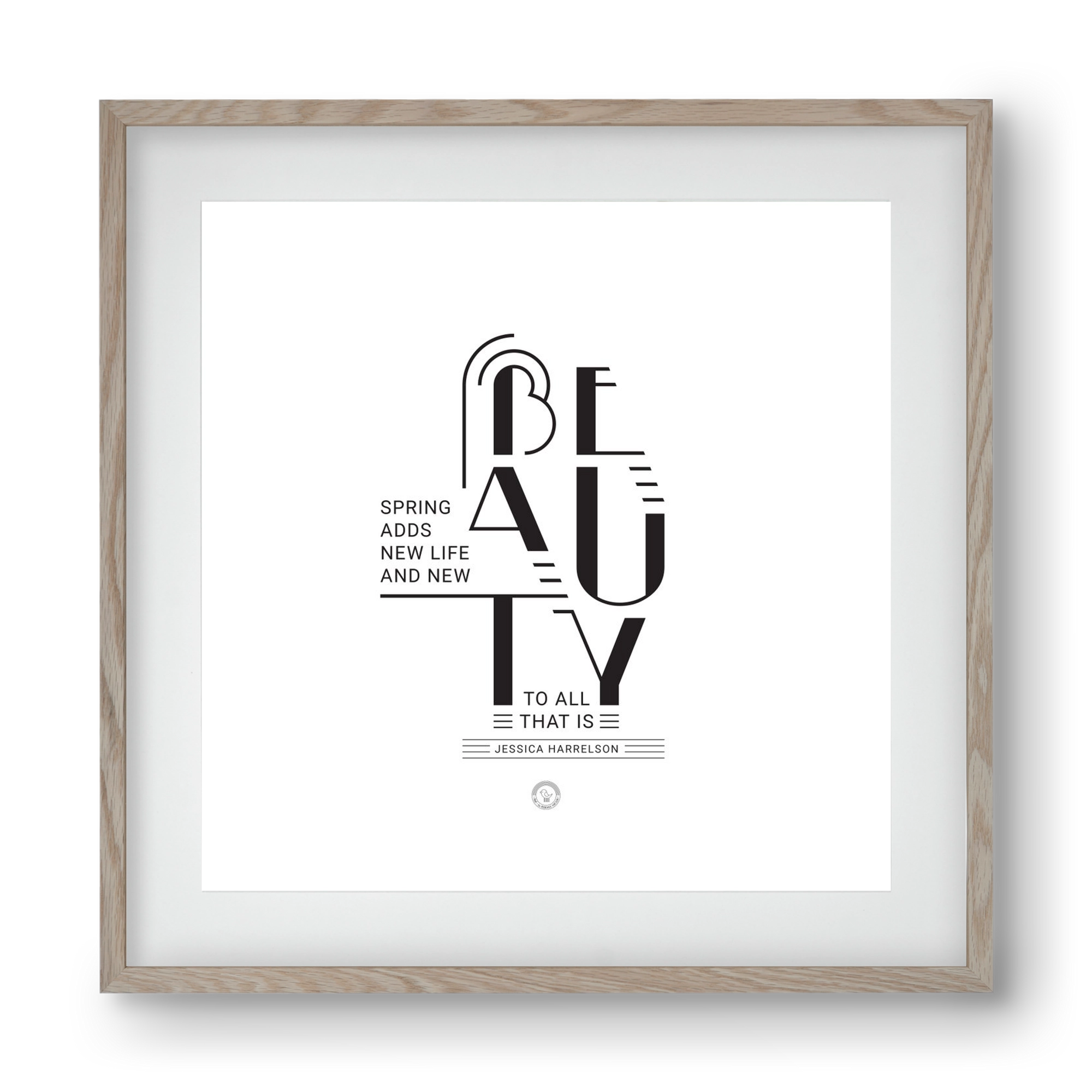 BEAUTY, 40x40 cm (30x30 cm), Tölgy keret, paszpartuval