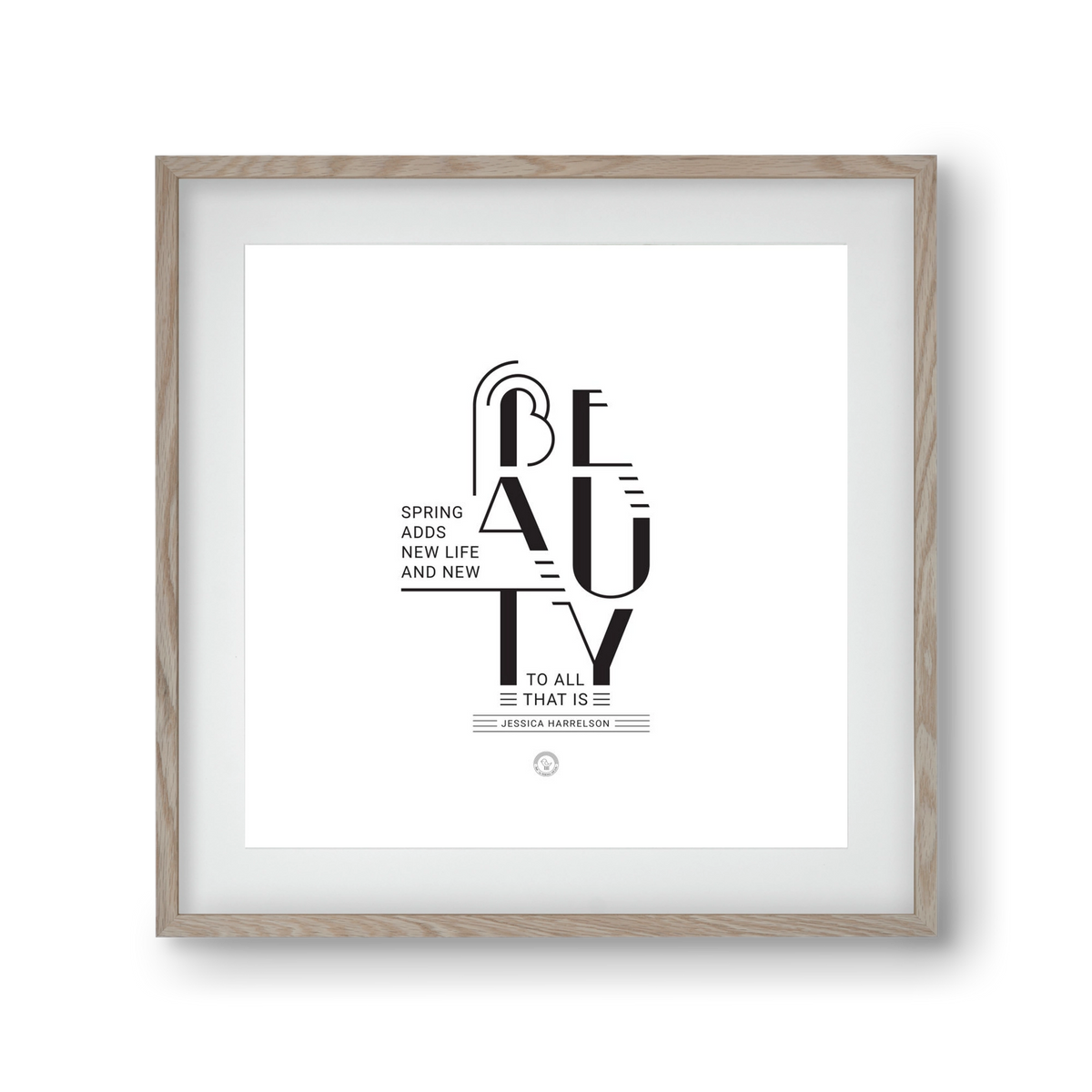 BEAUTY, 30x30 cm (20x20 cm), Tölgy keret, paszpartuval