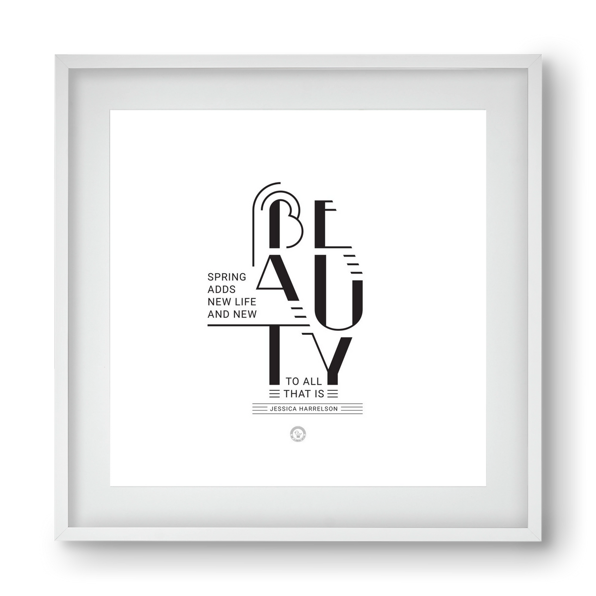 BEAUTY, 40x40 cm (30x30 cm), Fehér keret, paszpartuval