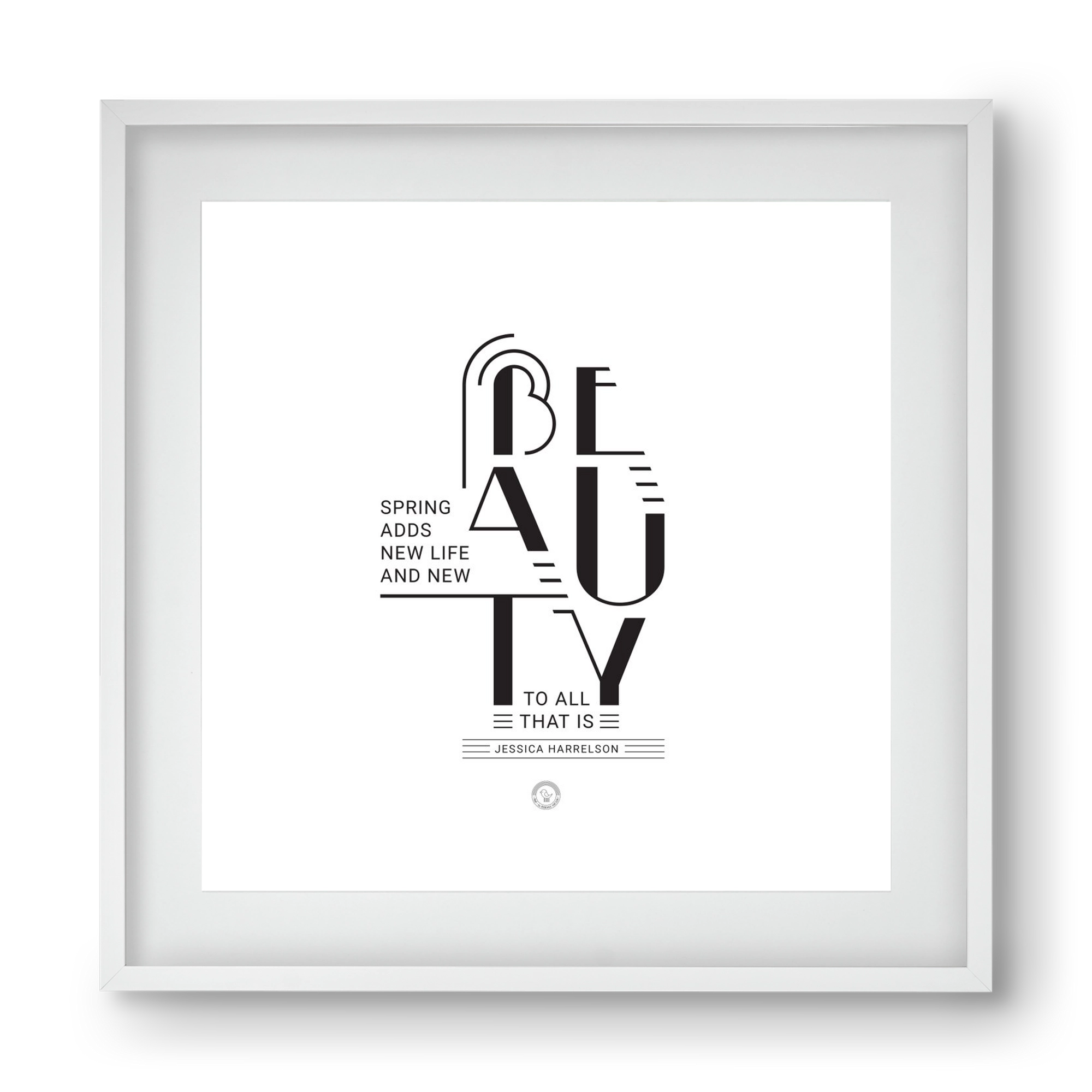 BEAUTY, 40x40 cm (30x30 cm), Fehér keret, paszpartuval