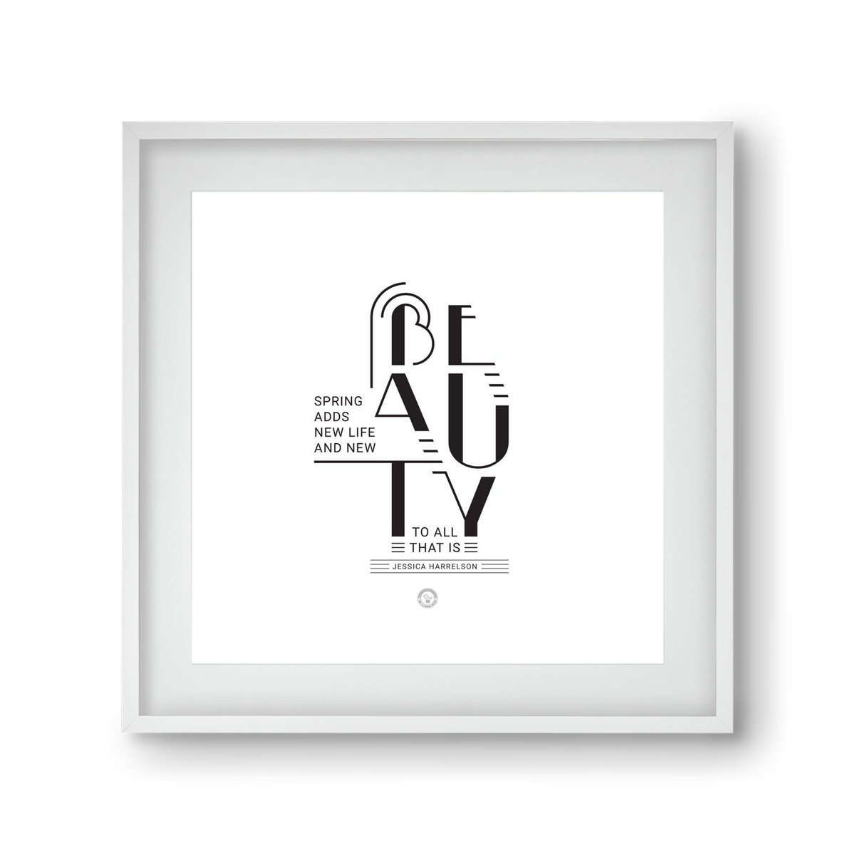 BEAUTY, 30x30 cm (20x20 cm), Fehér keret, paszpartuval