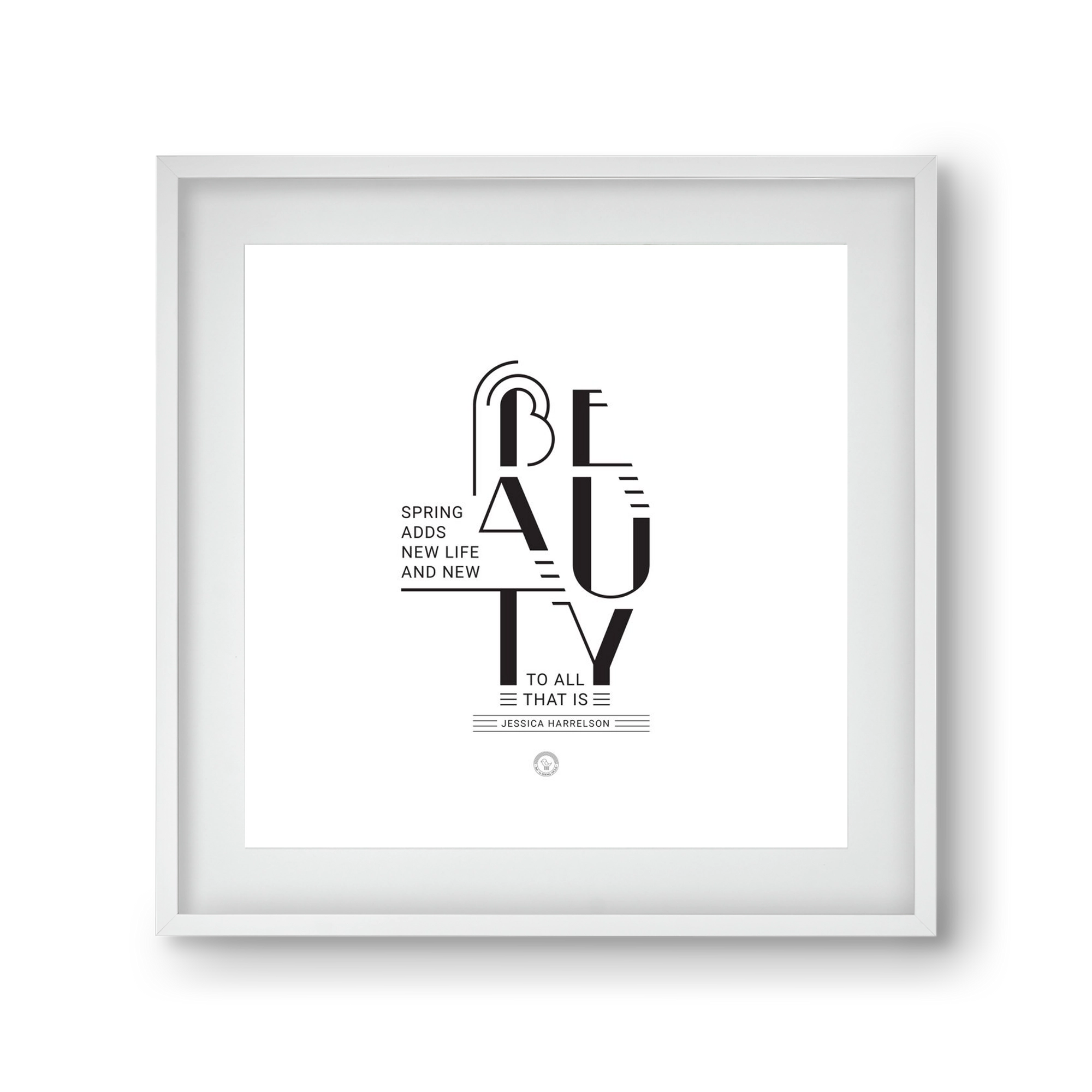 BEAUTY, 30x30 cm (20x20 cm), Fehér keret, paszpartuval