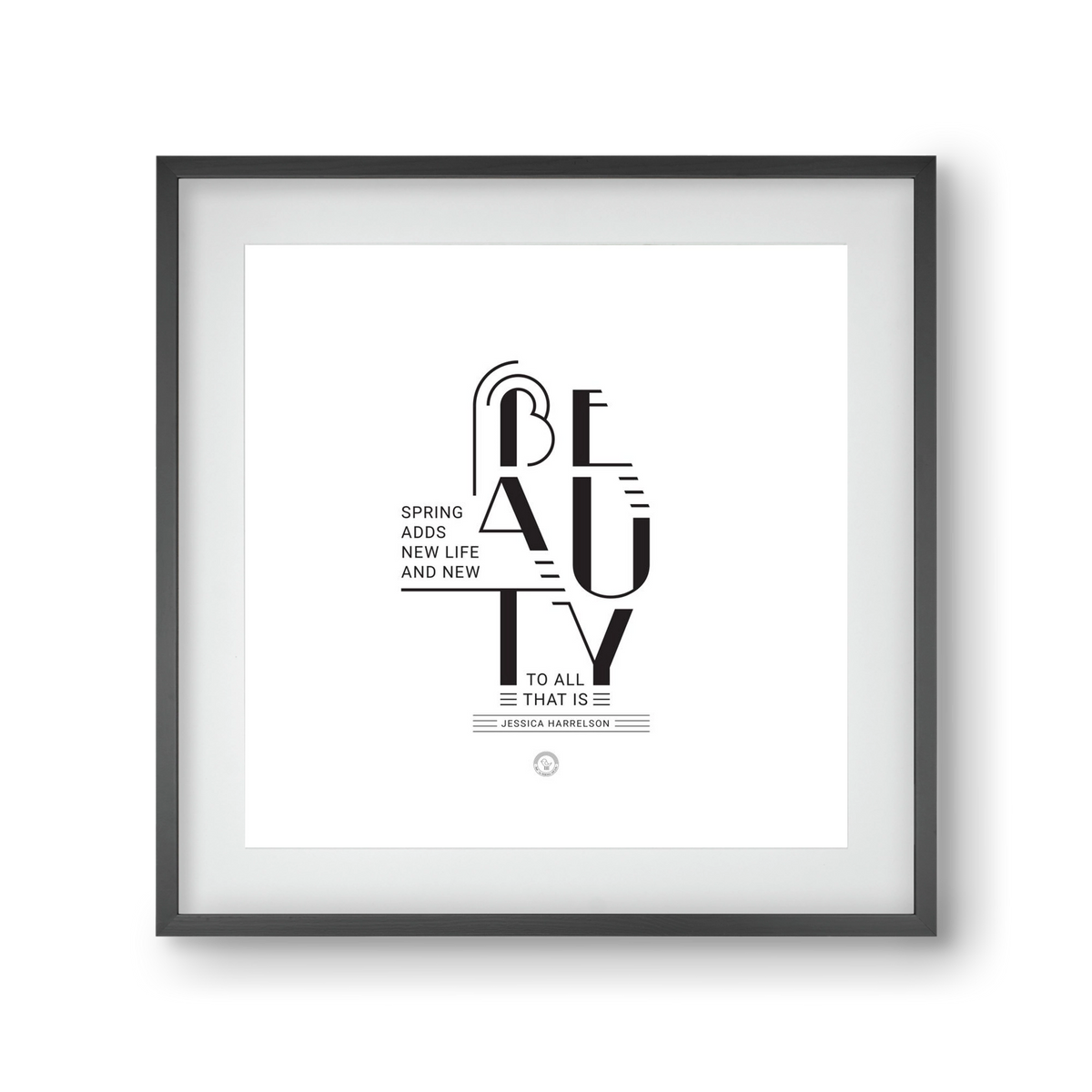 BEAUTY, 30x30 cm (20x20 cm), Fekete keret, paszpartuval