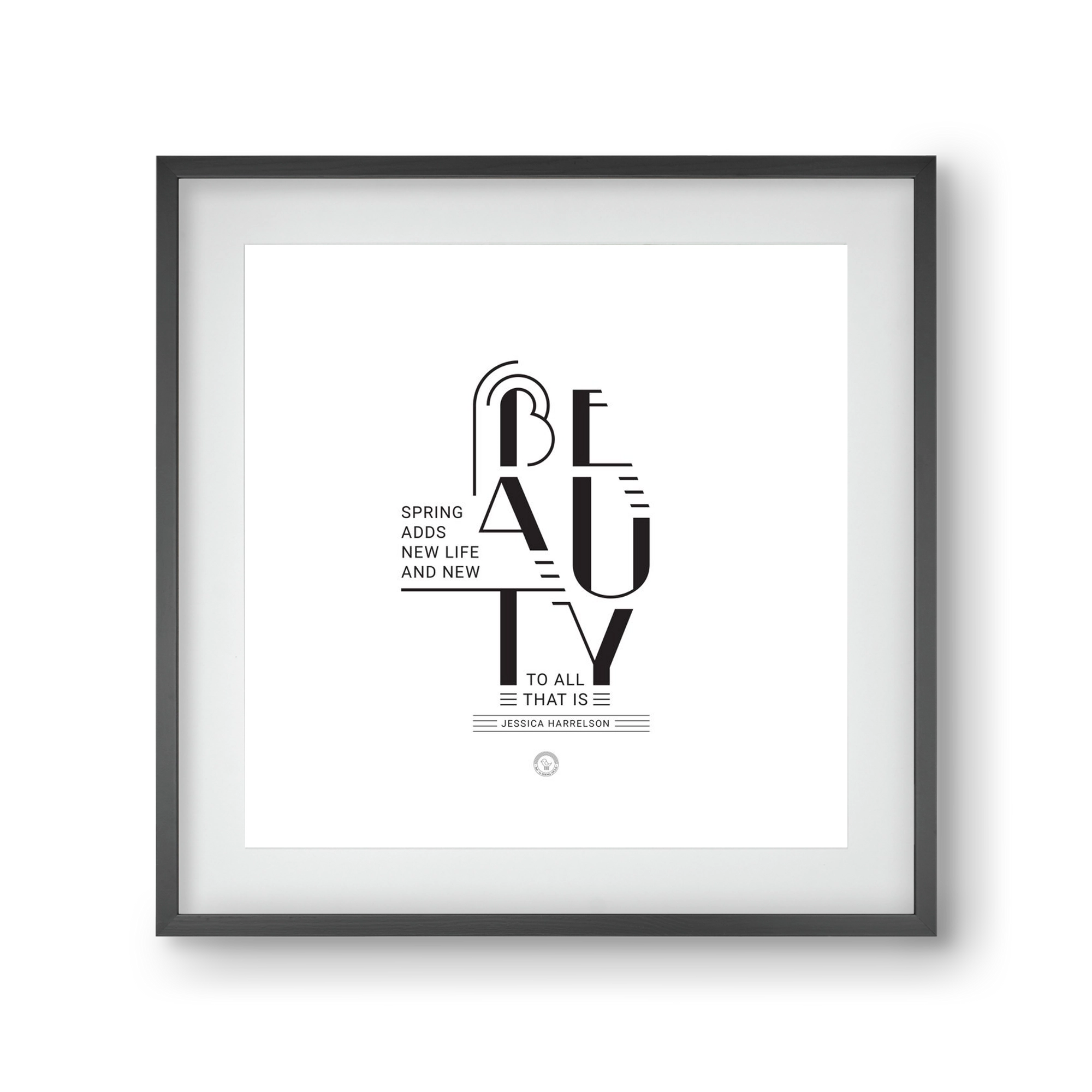 BEAUTY, 30x30 cm (20x20 cm), Fekete keret, paszpartuval