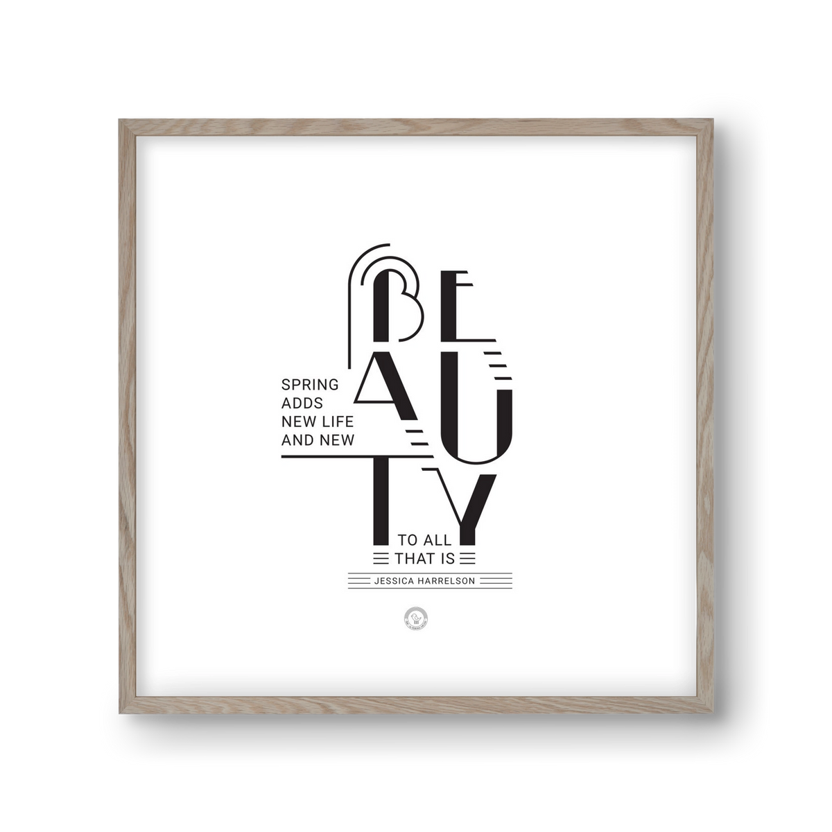 BEAUTY, 30x30 cm (30x30 cm), Tölgy keret