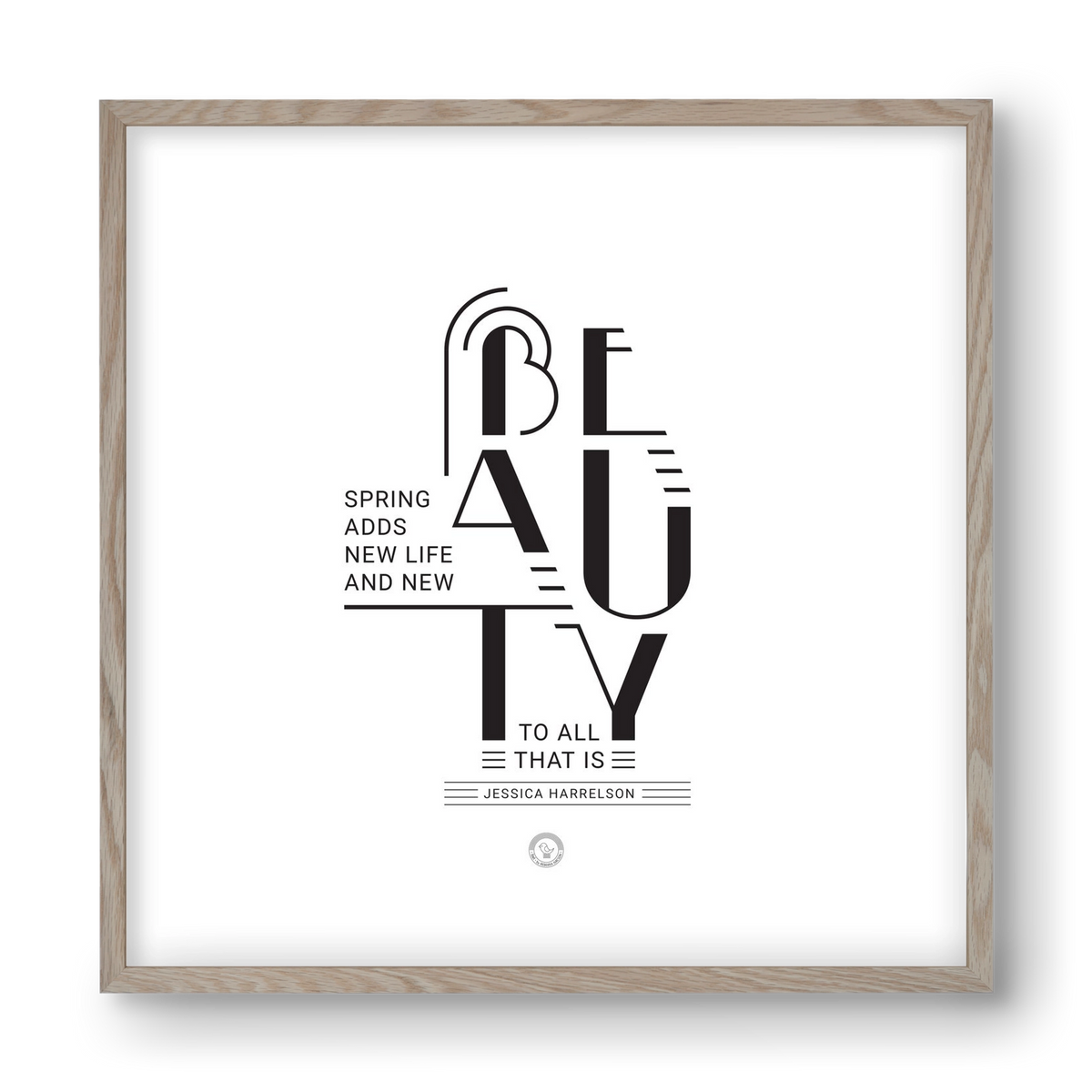 BEAUTY, 40x40 cm (40x40 cm), Tölgy keret