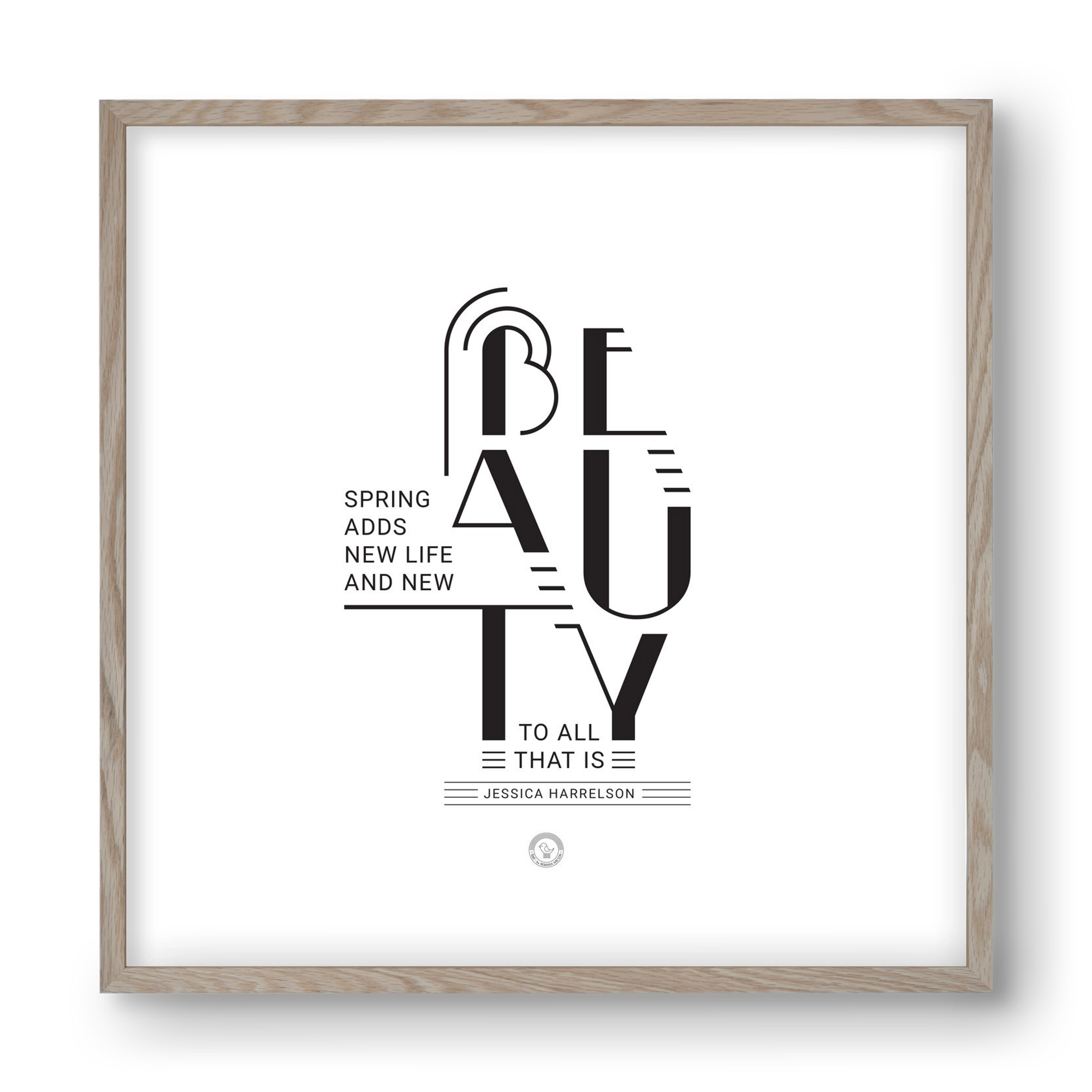 BEAUTY, 40x40 cm (40x40 cm), Tölgy keret