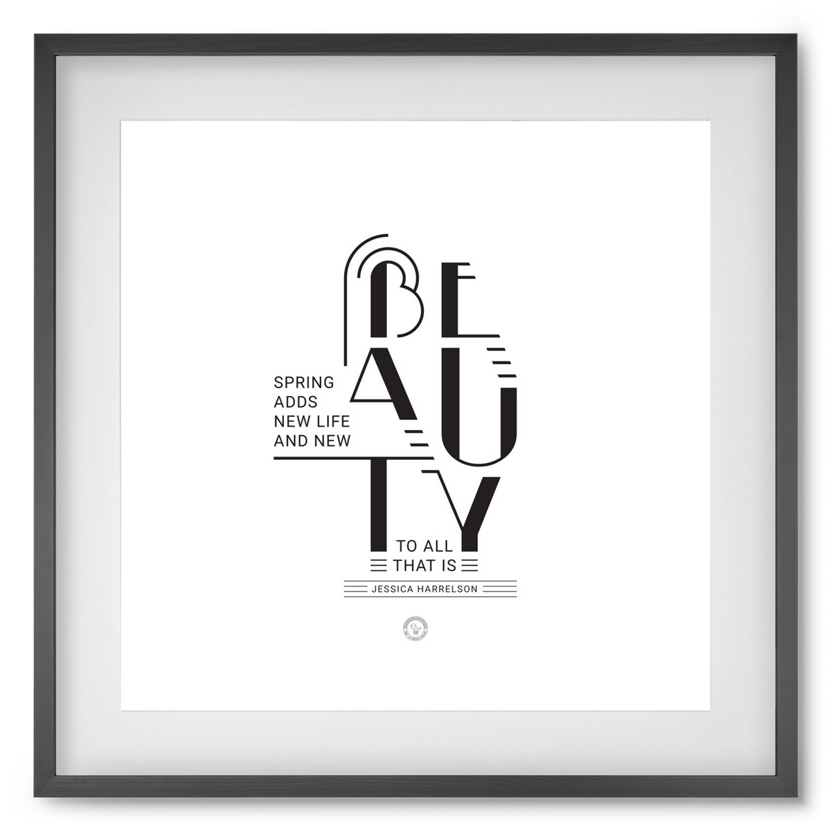 BEAUTY, 50x50 cm (40x40 cm), Fekete keret, paszpartuval