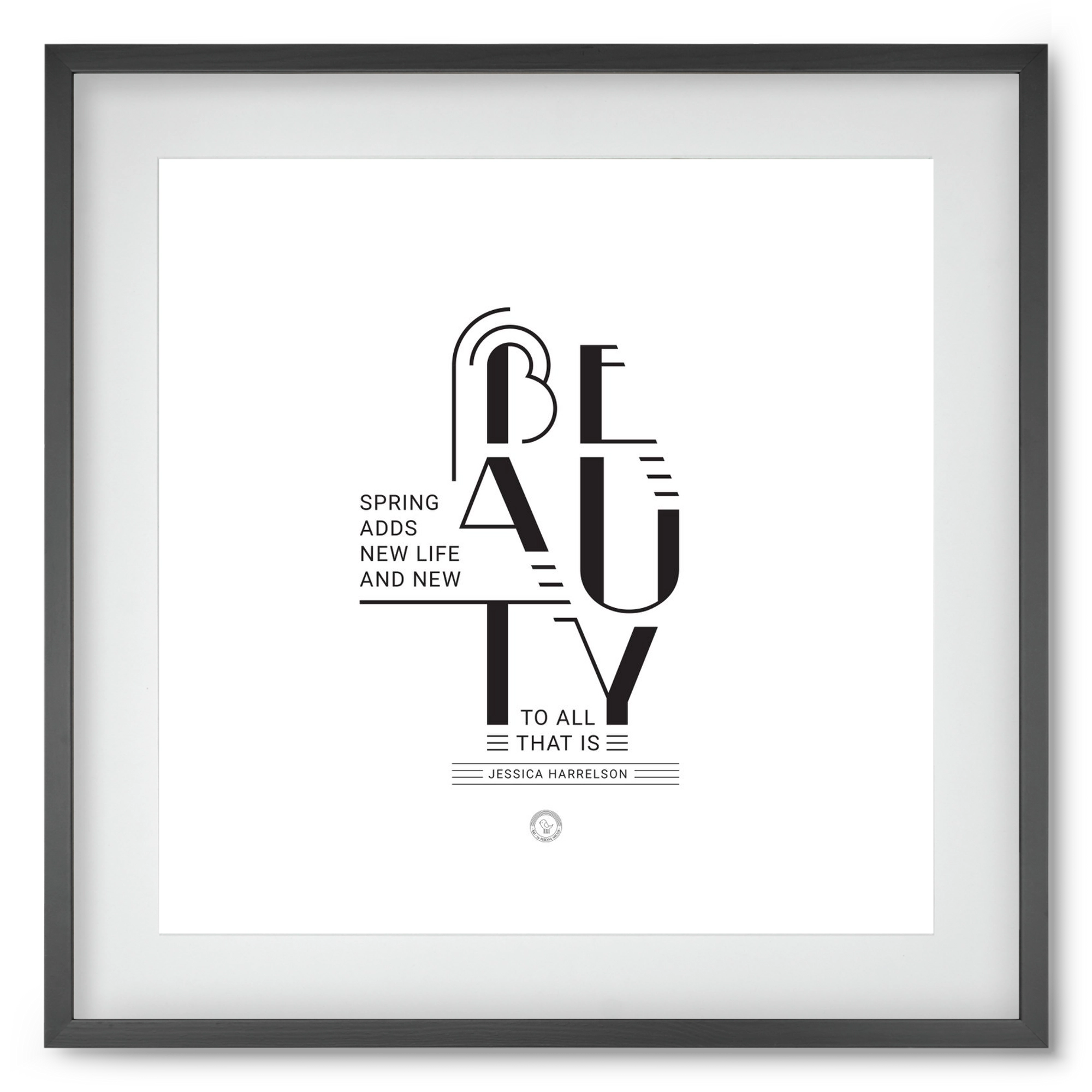 BEAUTY, 50x50 cm (40x40 cm), Fekete keret, paszpartuval