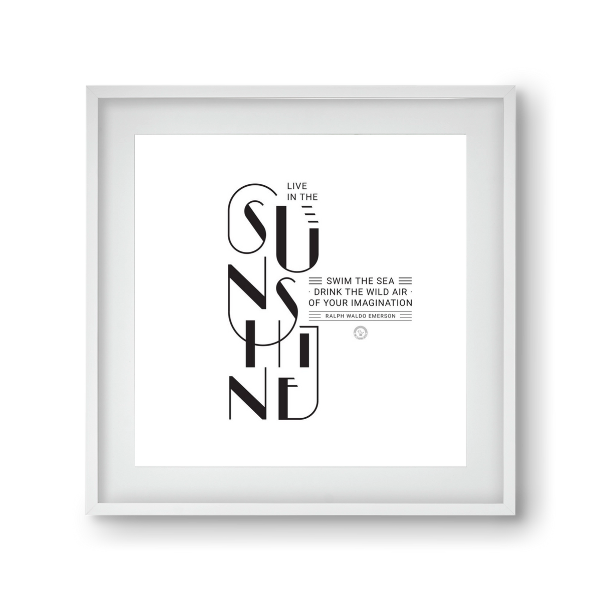 Sunshine, 30x30 cm (20x20 cm), Fehér keret, paszpartuval