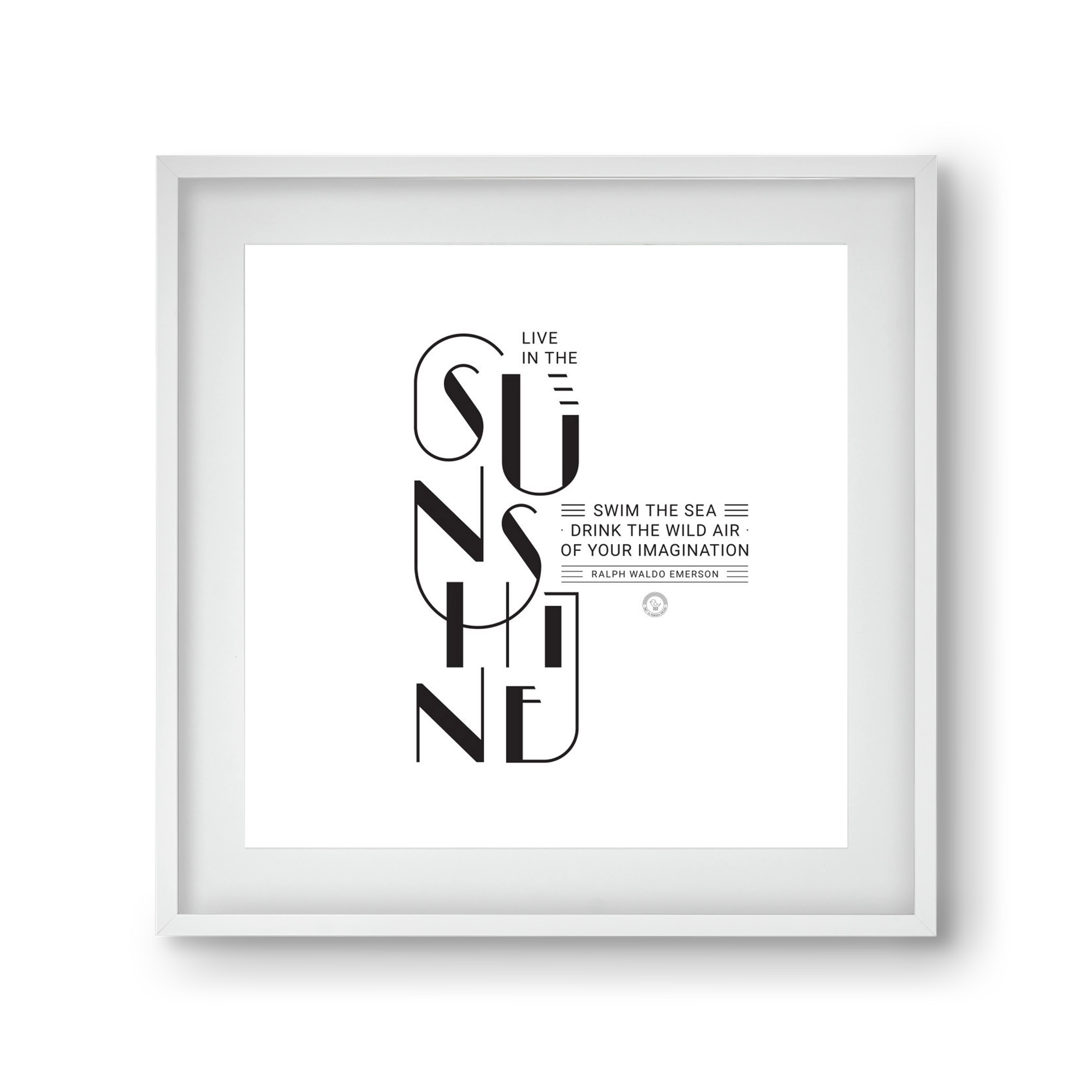 Sunshine, 30x30 cm (20x20 cm), Fehér keret, paszpartuval