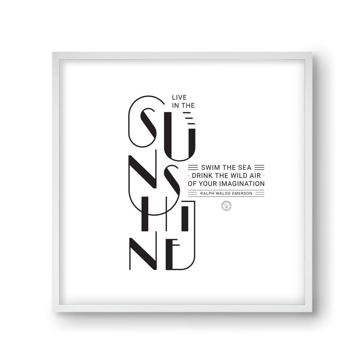 Sunshine, 30x30 cm (30x30 cm), Fehér keret