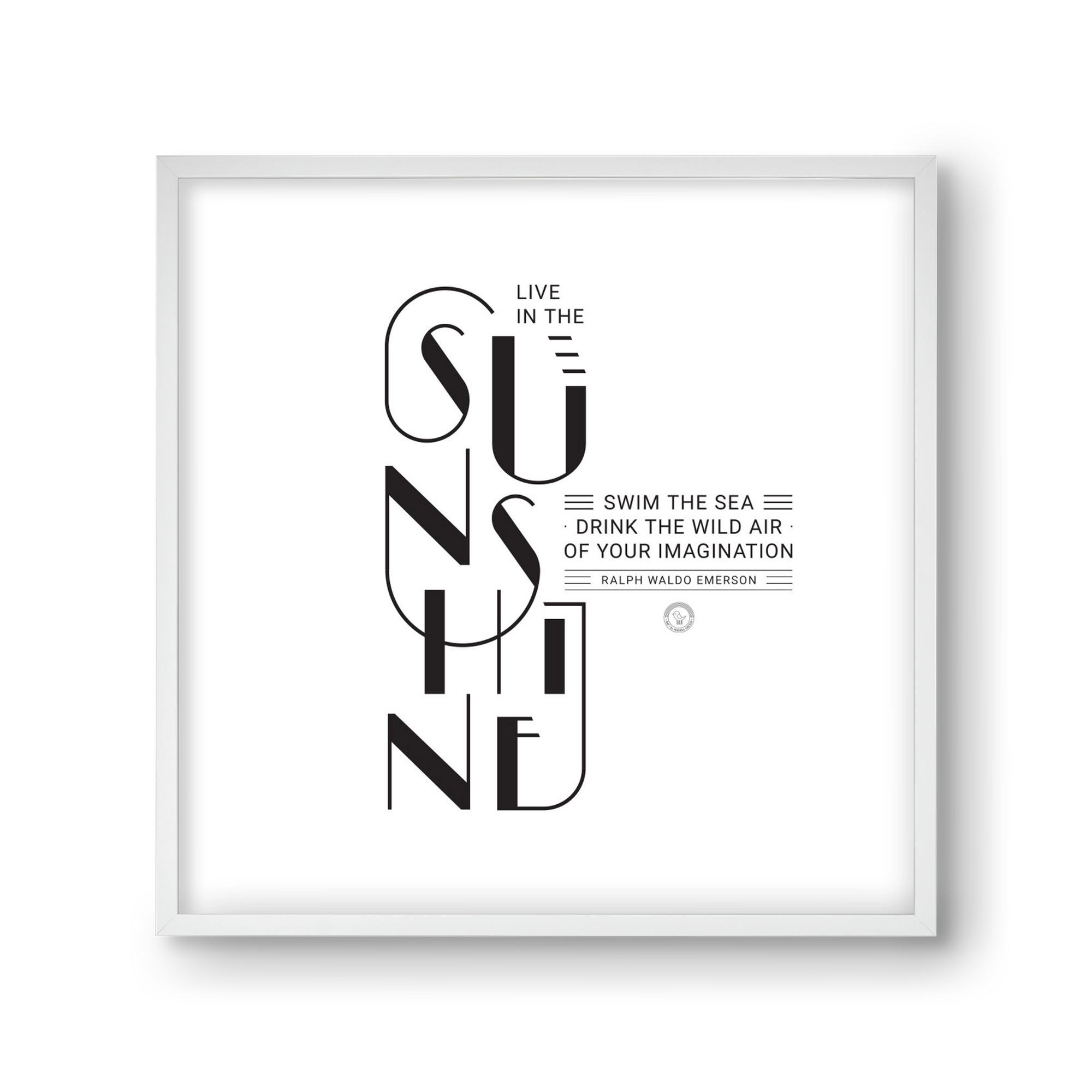 Sunshine, 30x30 cm (30x30 cm), Fehér keret