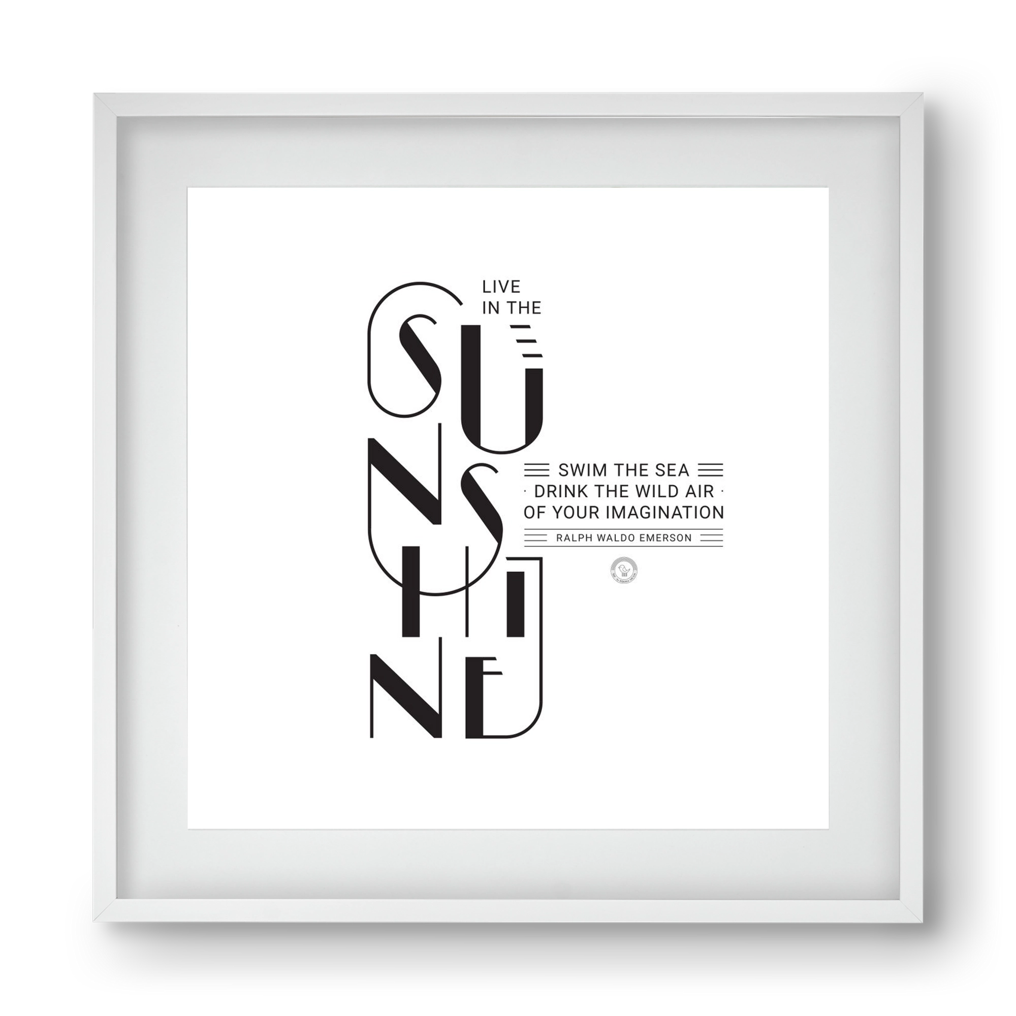 Sunshine, 40x40 cm (30x30 cm), Fehér keret, paszpartuval