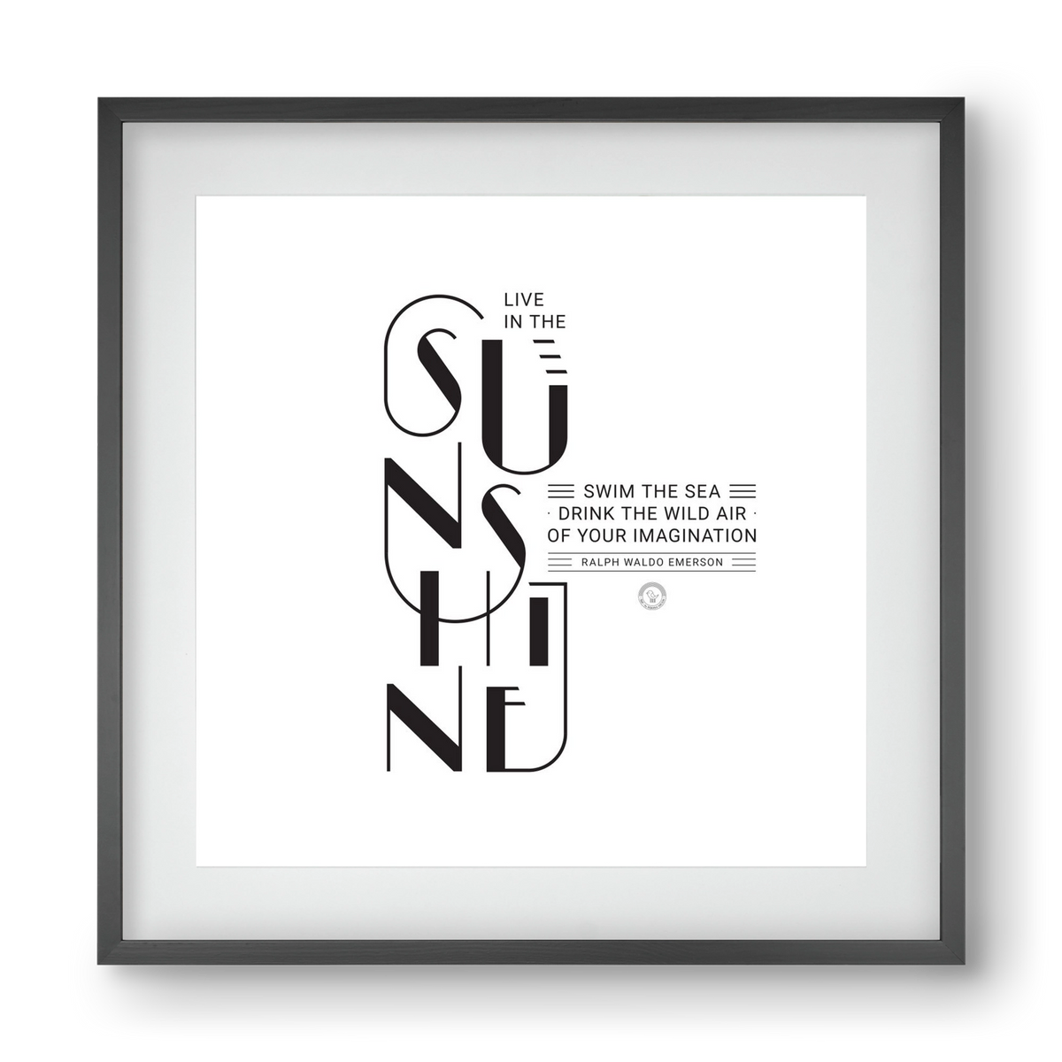 Sunshine, 40x40 cm (30x30 cm), Fekete keret, paszpartuval