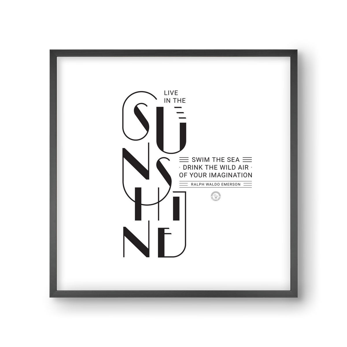 Sunshine, 30x30 cm (30x30 cm), Fekete keret