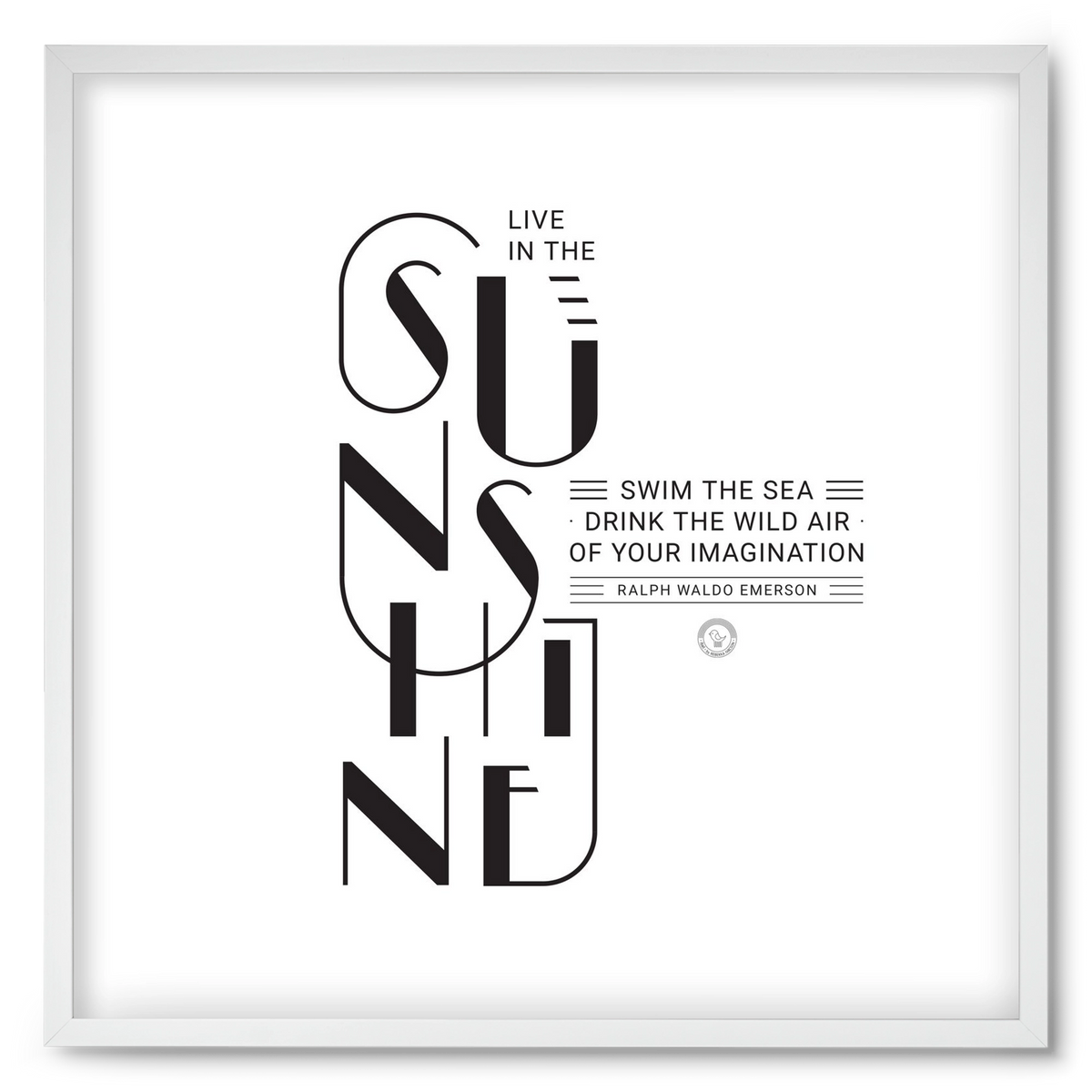 Sunshine, 50x50 cm (50x50 cm), Fehér keret