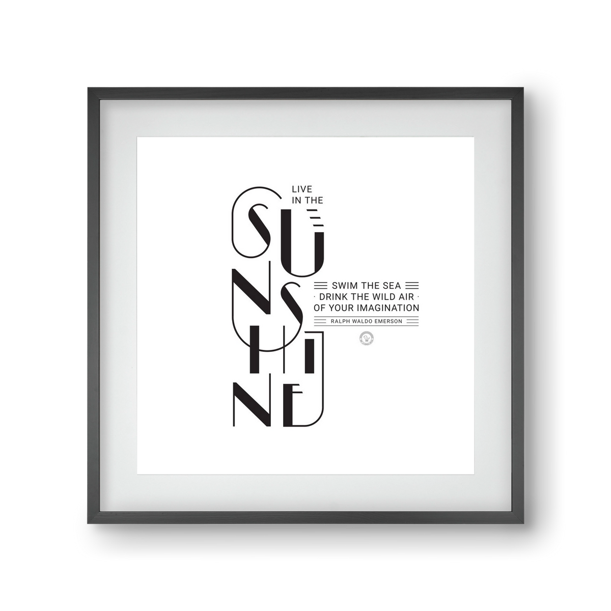 Sunshine, 30x30 cm (20x20 cm), Fekete keret, paszpartuval