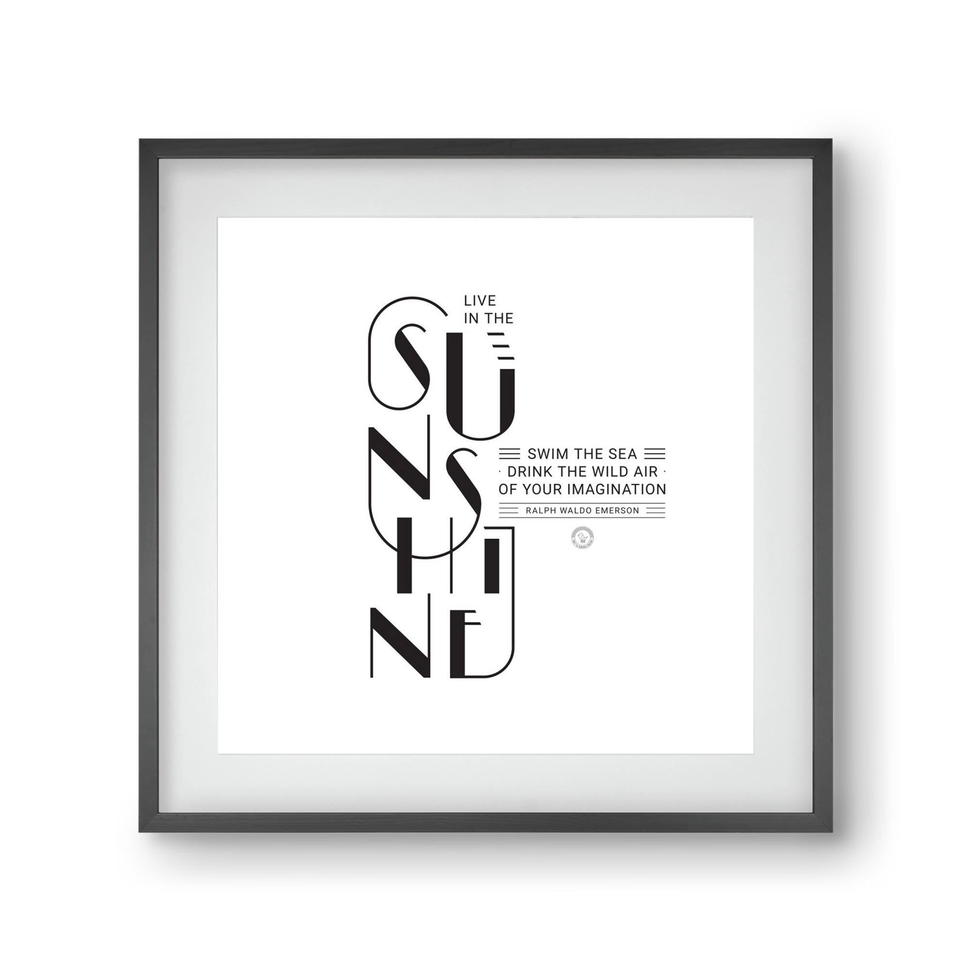 Sunshine, 30x30 cm (20x20 cm), Fekete keret, paszpartuval