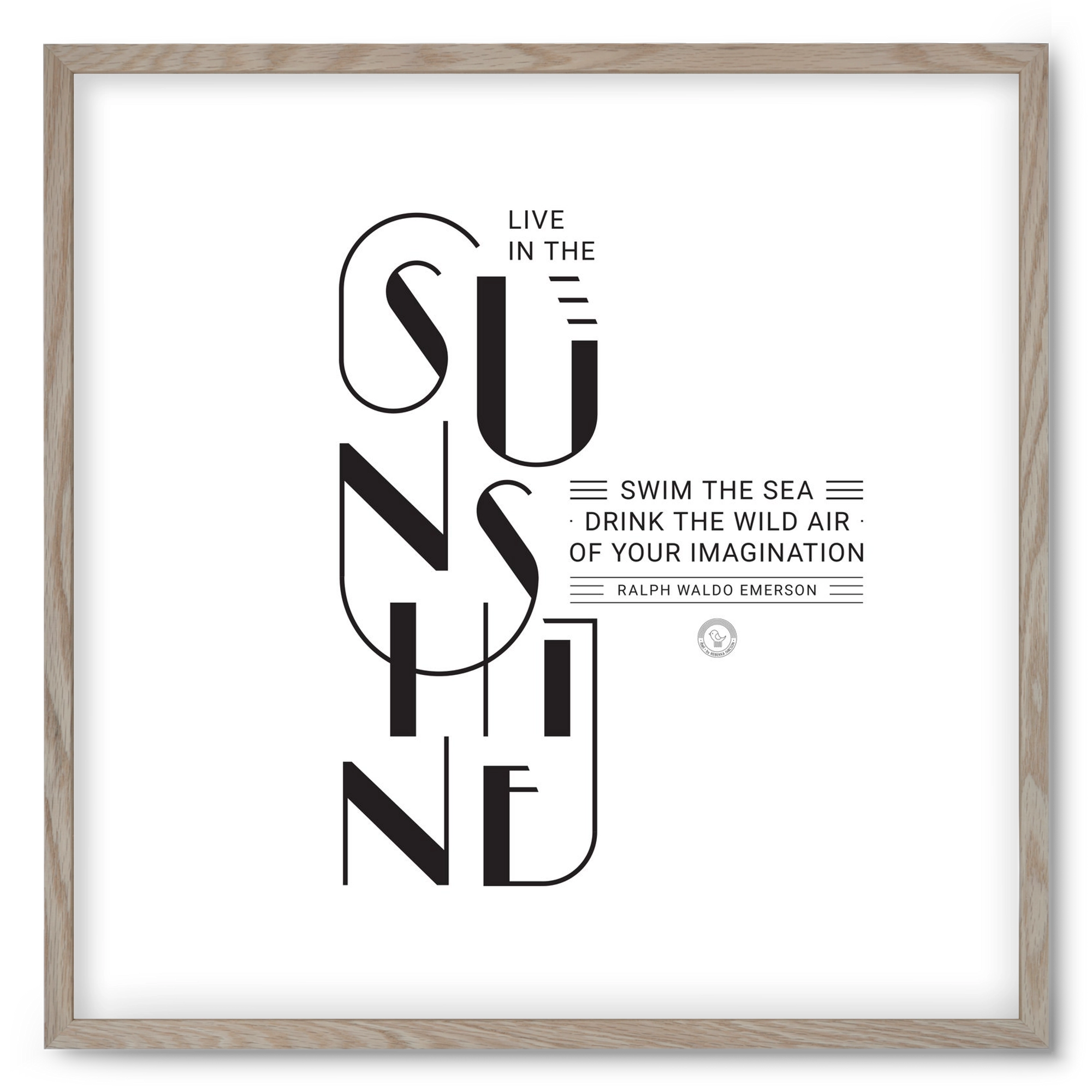 Sunshine, 50x50 cm (50x50 cm), Tölgy keret