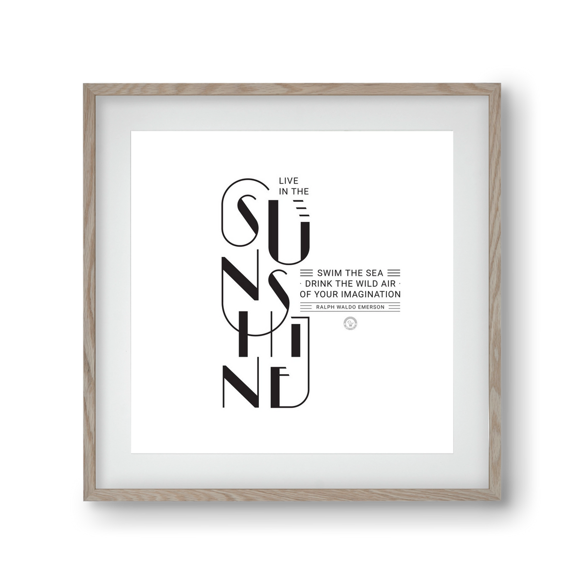 Sunshine, 30x30 cm (20x20 cm), Tölgy keret, paszpartuval