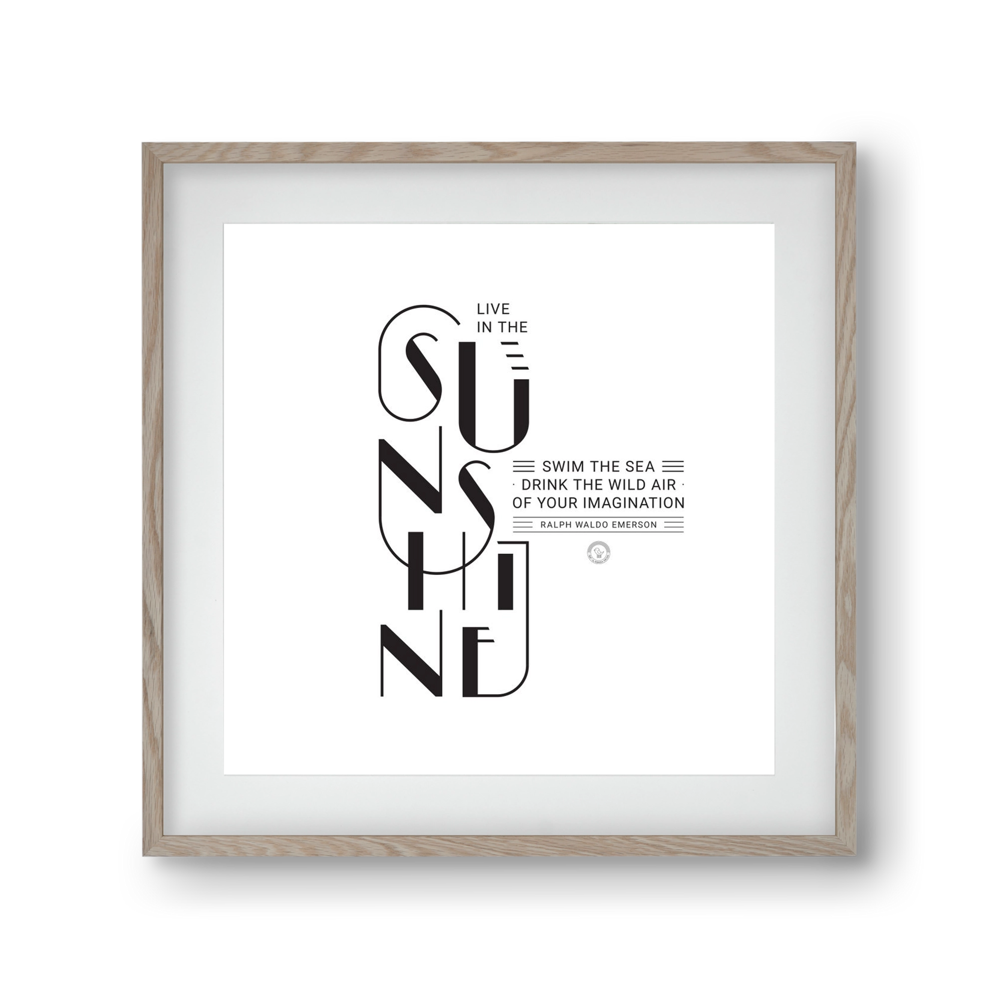 Sunshine, 30x30 cm (20x20 cm), Tölgy keret, paszpartuval