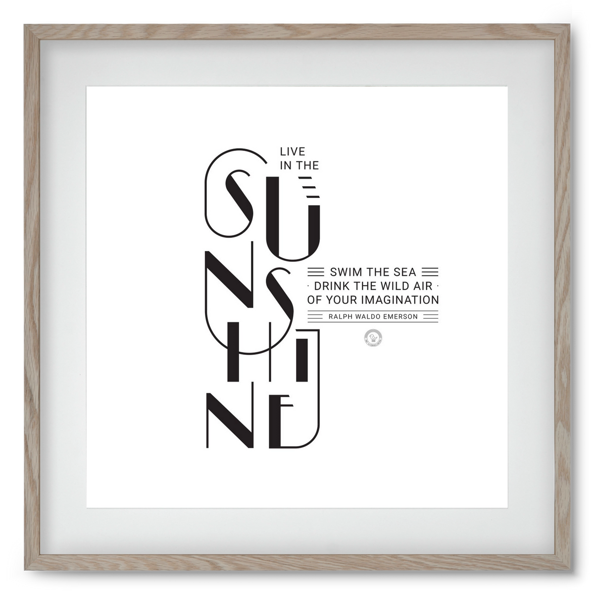 Sunshine, 50x50 cm (40x40 cm), Tölgy keret, paszpartuval