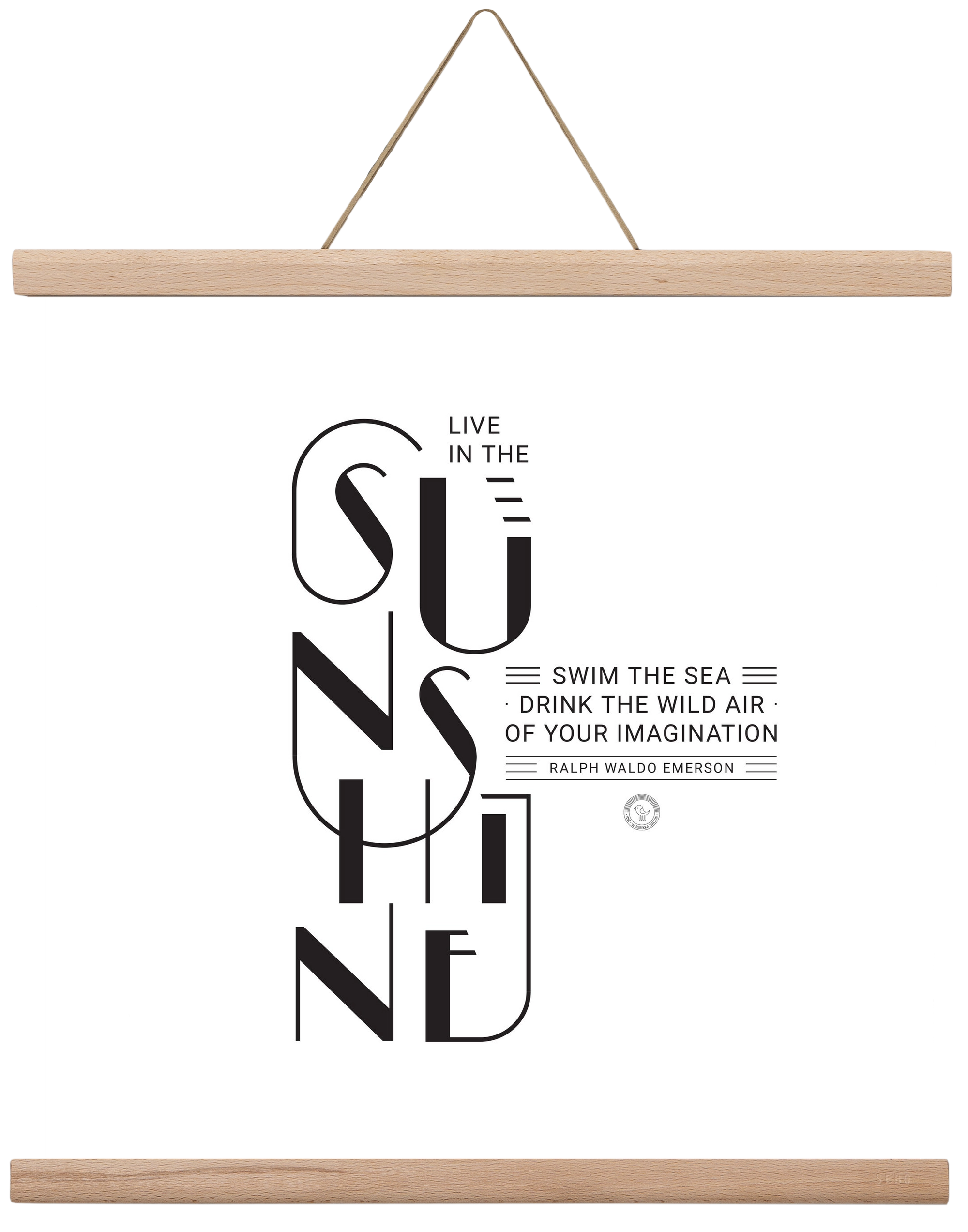 Sunshine, 40x40 cm (40x40 cm), Tölgy akasztó