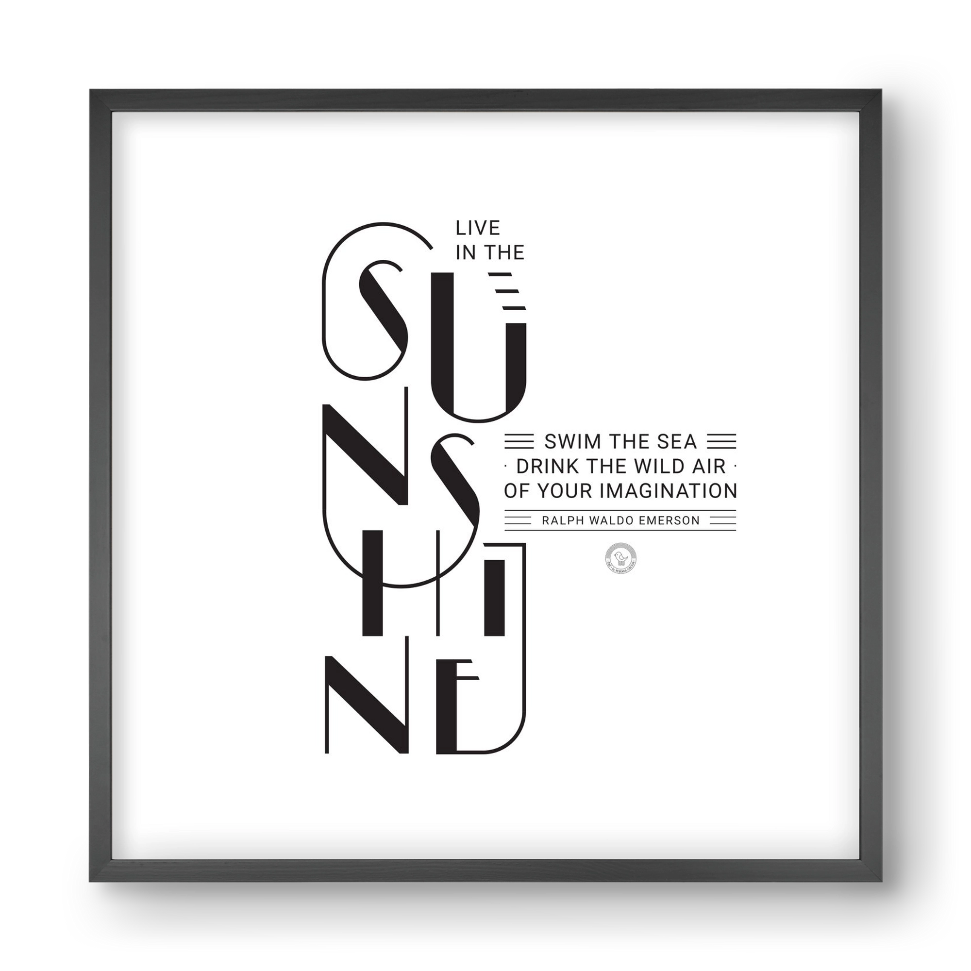 Sunshine, 40x40 cm (40x40 cm), Fekete keret