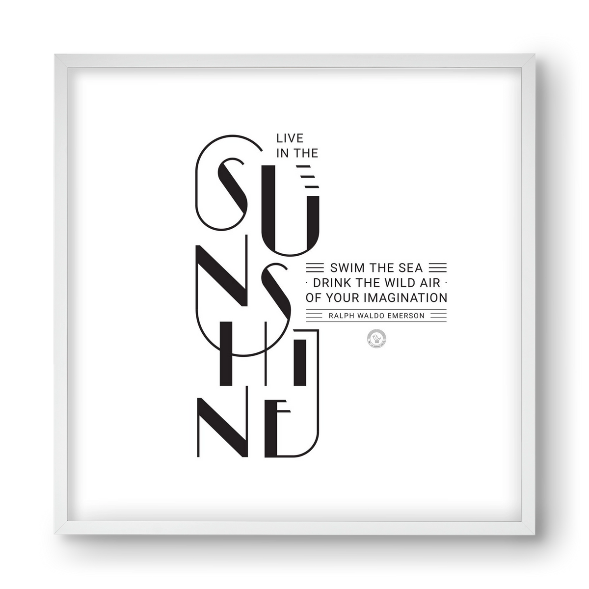 Sunshine, 40x40 cm (40x40 cm), Fehér keret