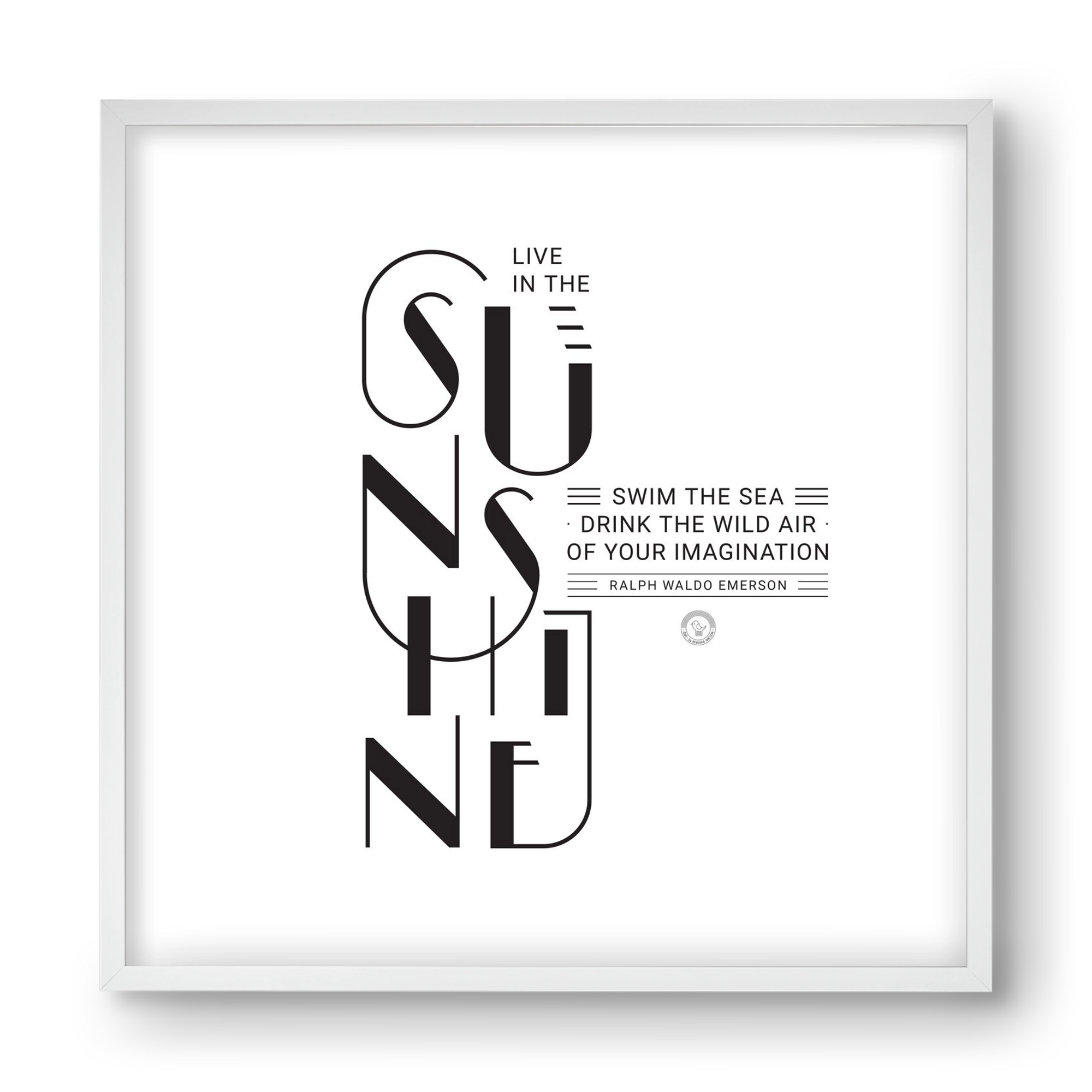 Sunshine, 40x40 cm (40x40 cm), Fehér keret