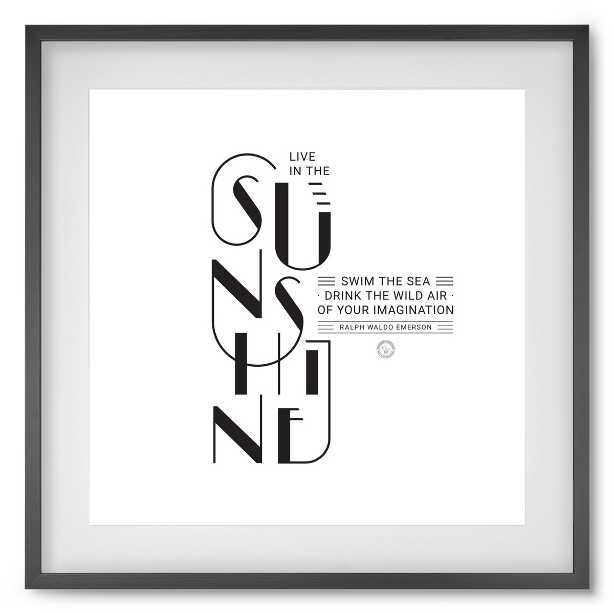 Sunshine, 50x50 cm (40x40 cm), Fekete keret, paszpartuval