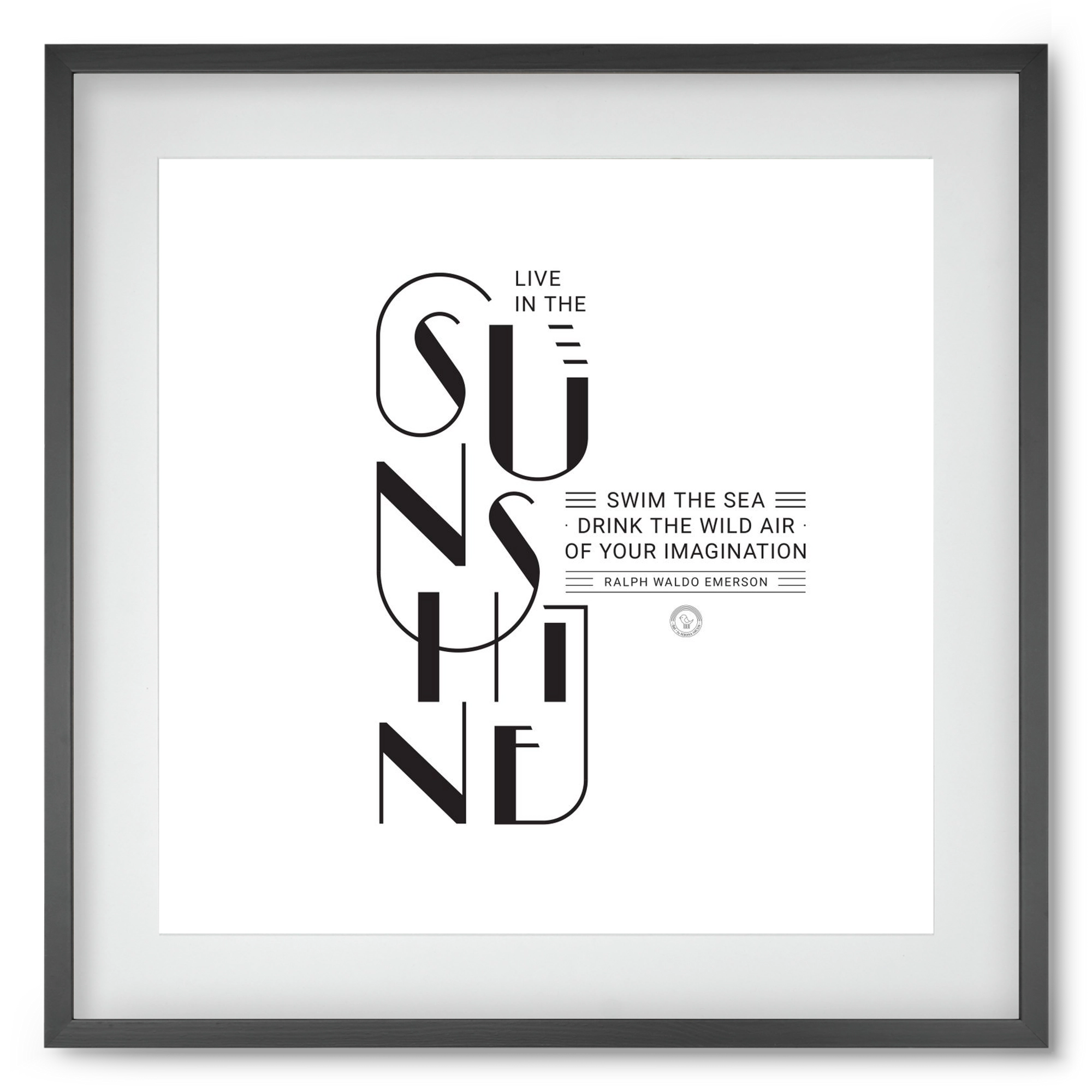 Sunshine, 50x50 cm (40x40 cm), Fekete keret, paszpartuval