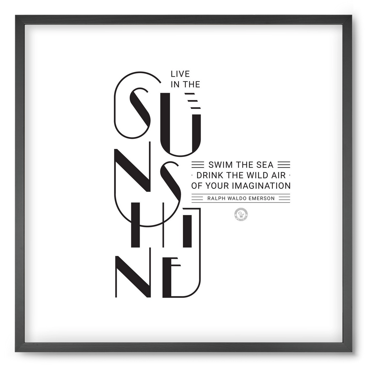 Sunshine, 50x50 cm (50x50 cm), Fekete keret